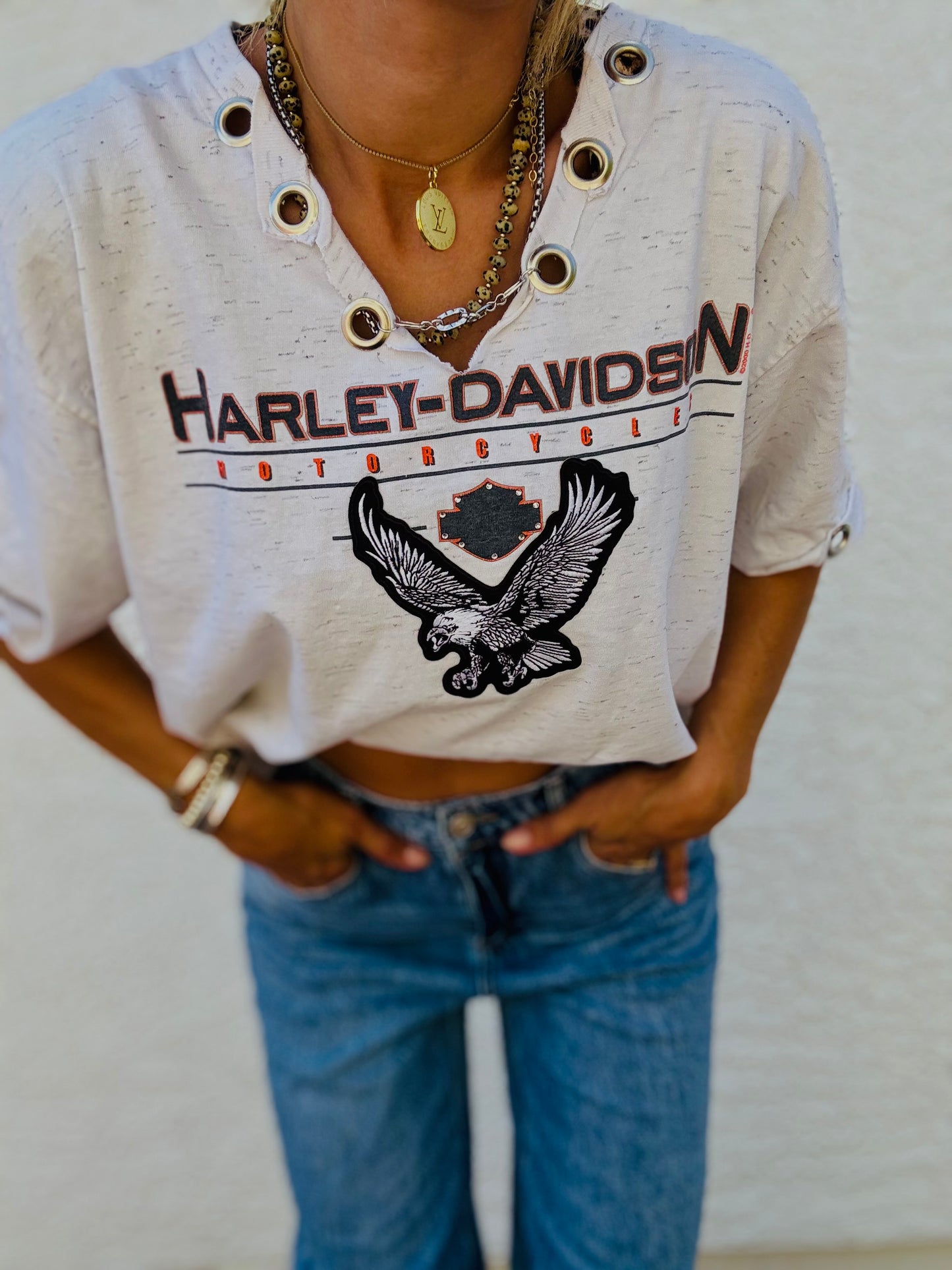 TEE-AZ BIKE BABE Metal collar  - DAD TEE XL