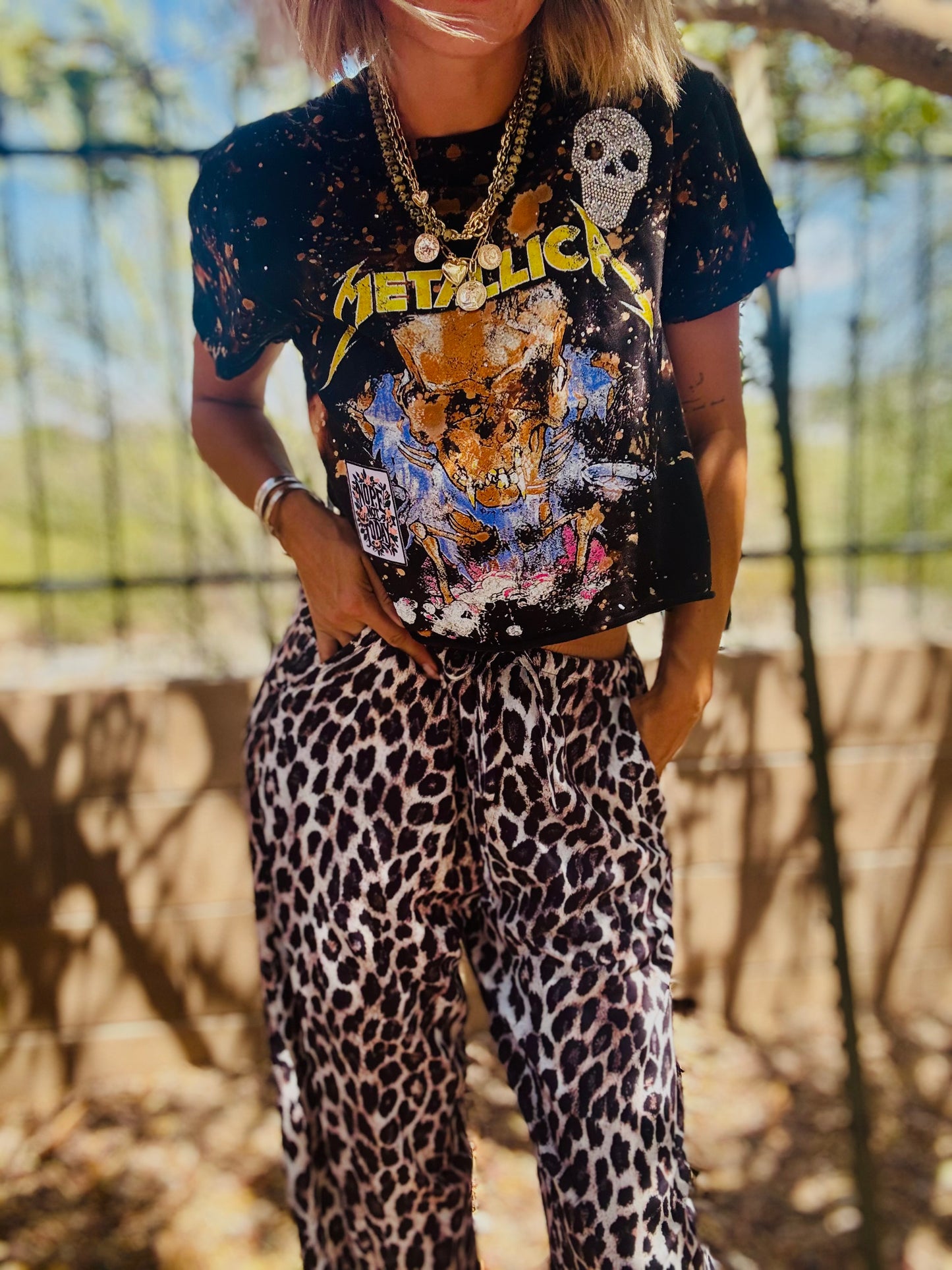 TEE-heavy metal babe- DAD TEE SMALL