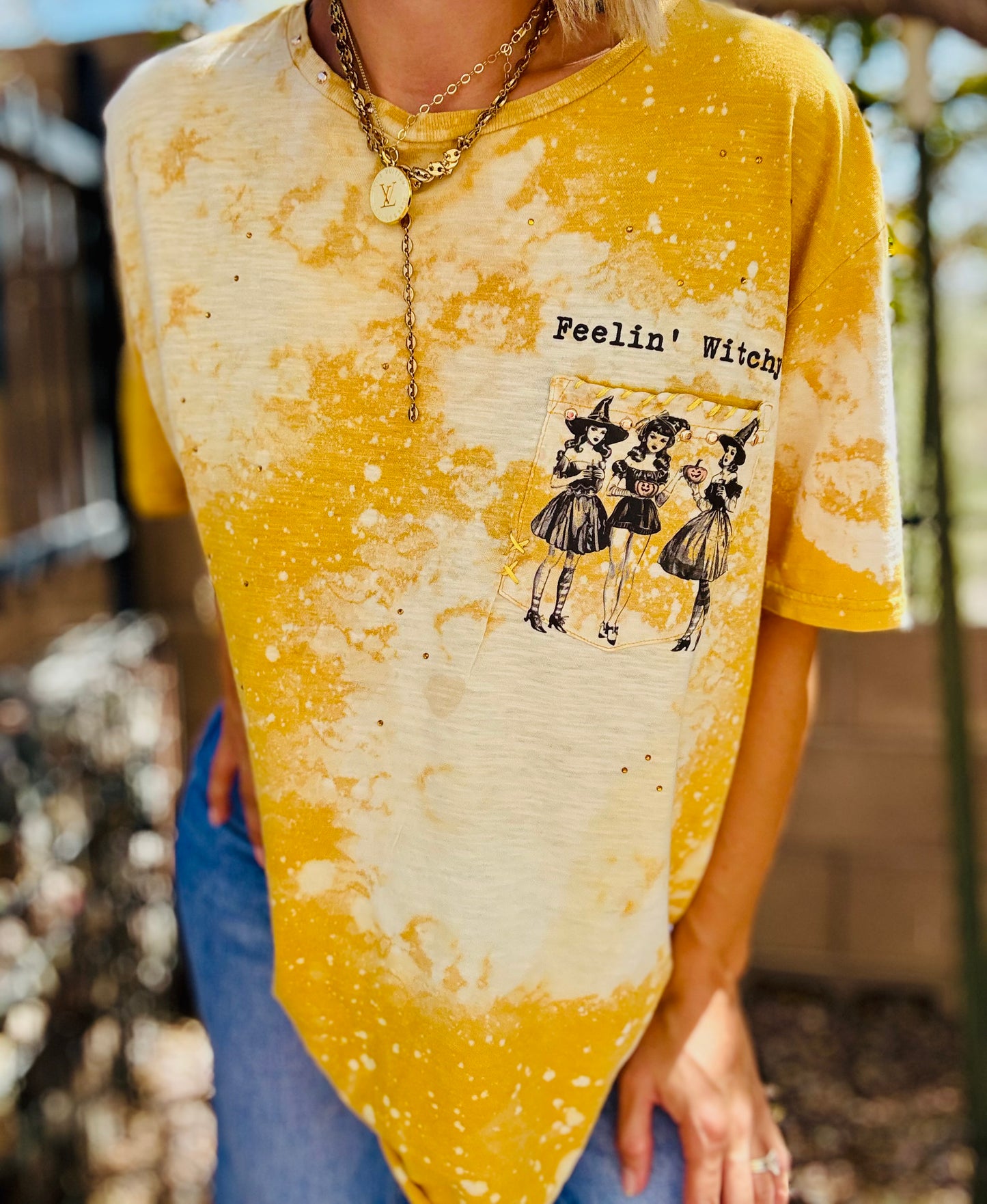 MD- feelin witchy vintage +HUSBAND POCKET SHIRT -XL