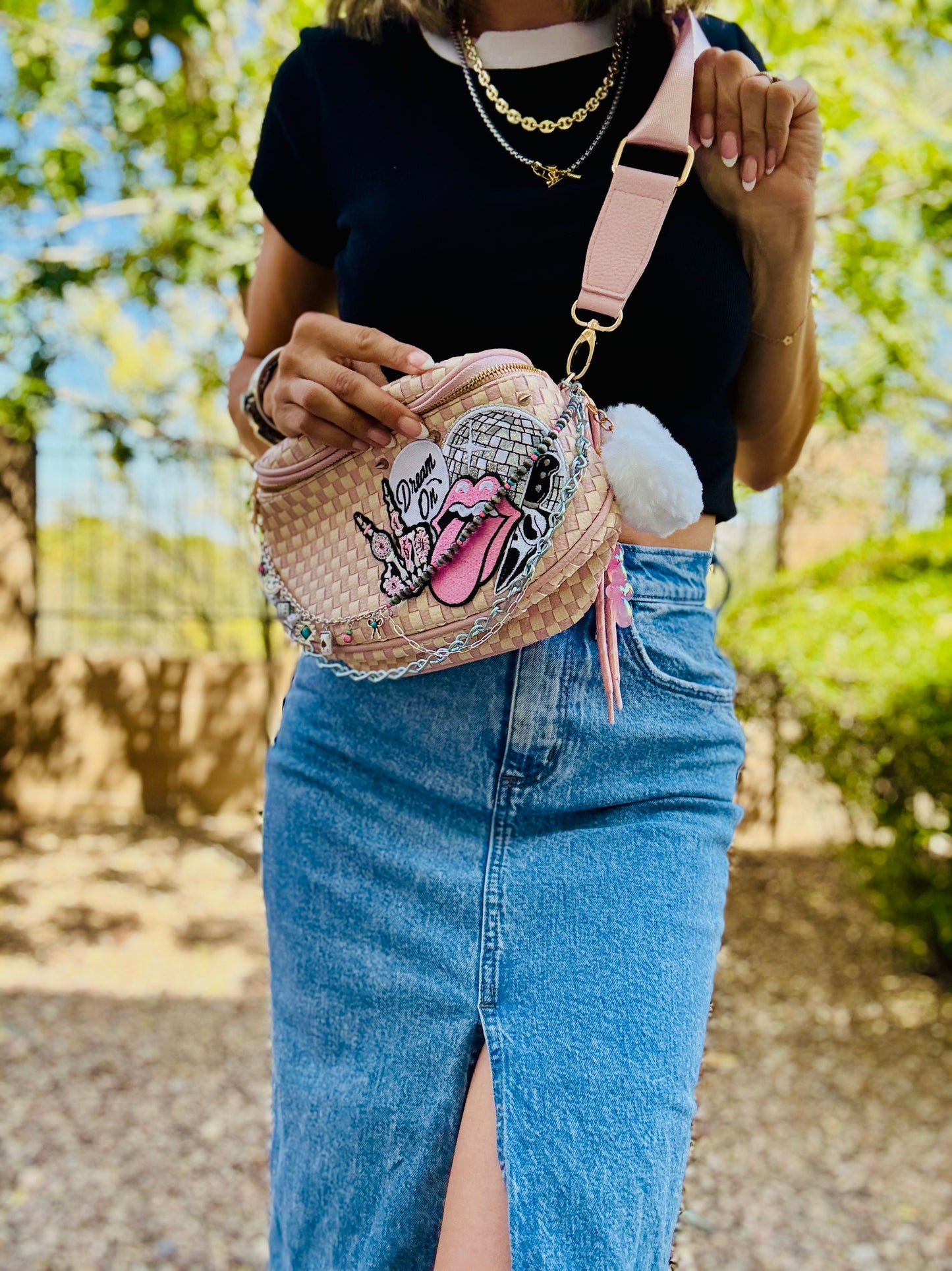 DM2-dream on +PHOENIX BAG limited edition pink and crème checkered