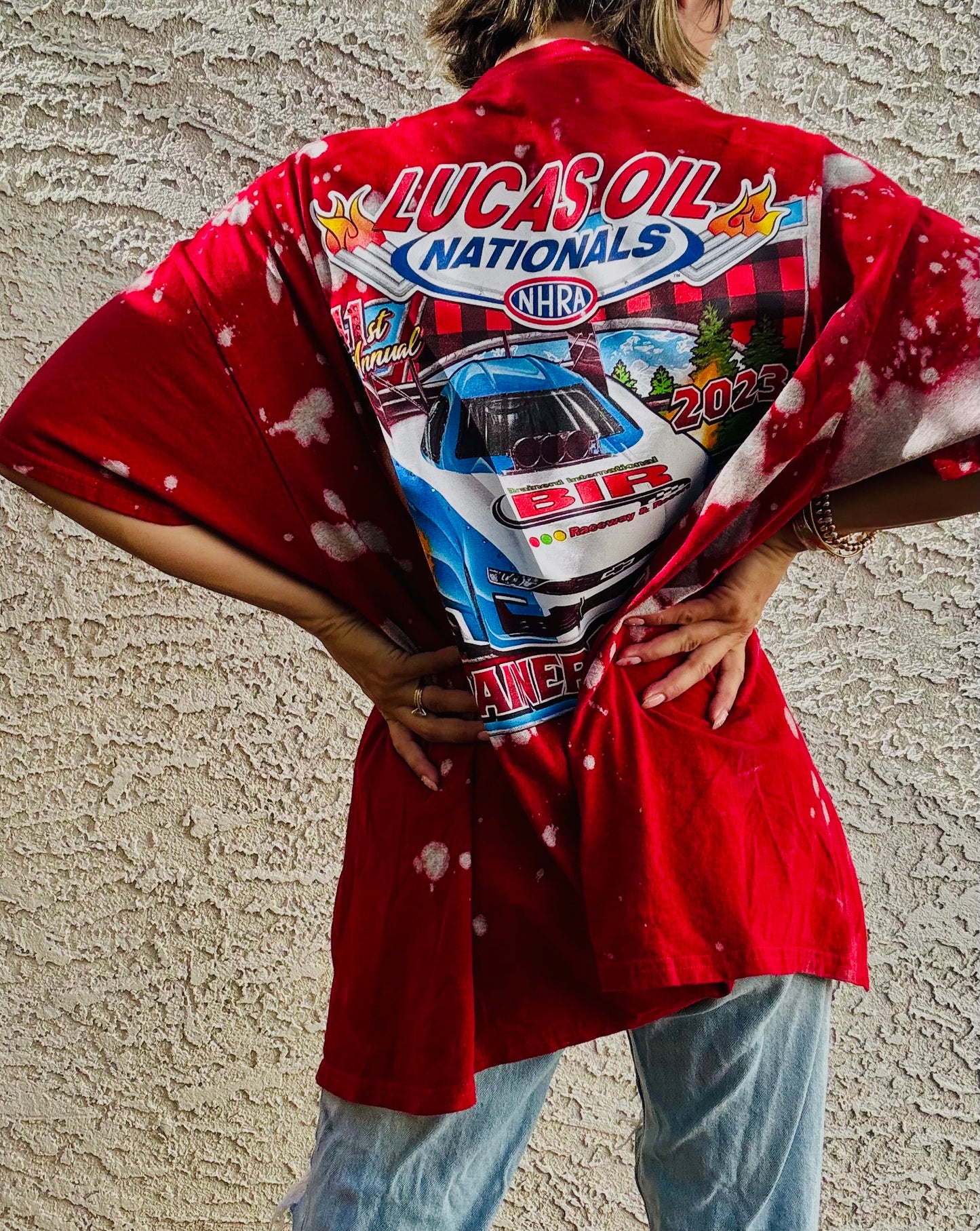 TEE- vintage race daddy - DAD KIMONO TEE MENS XL made