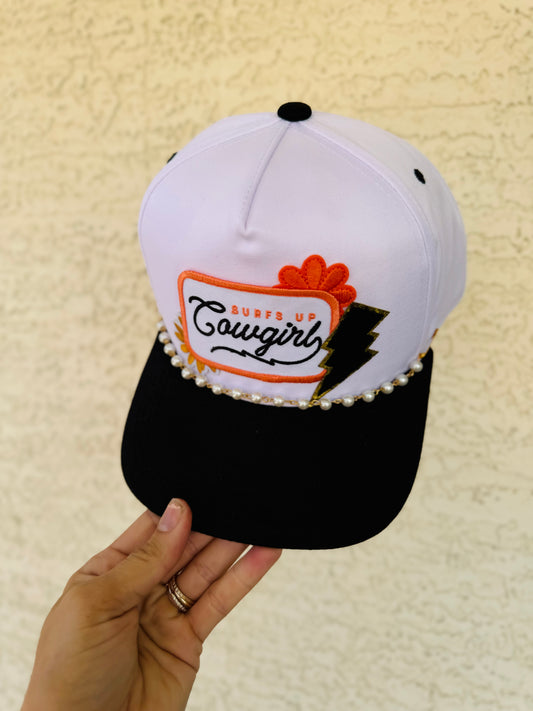 CM CO. Surfs up cowgirl vintage Trucker