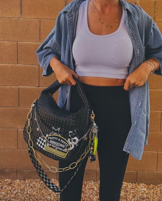 FC-Pretty and petty +black bag   *CHANDLER BAG**