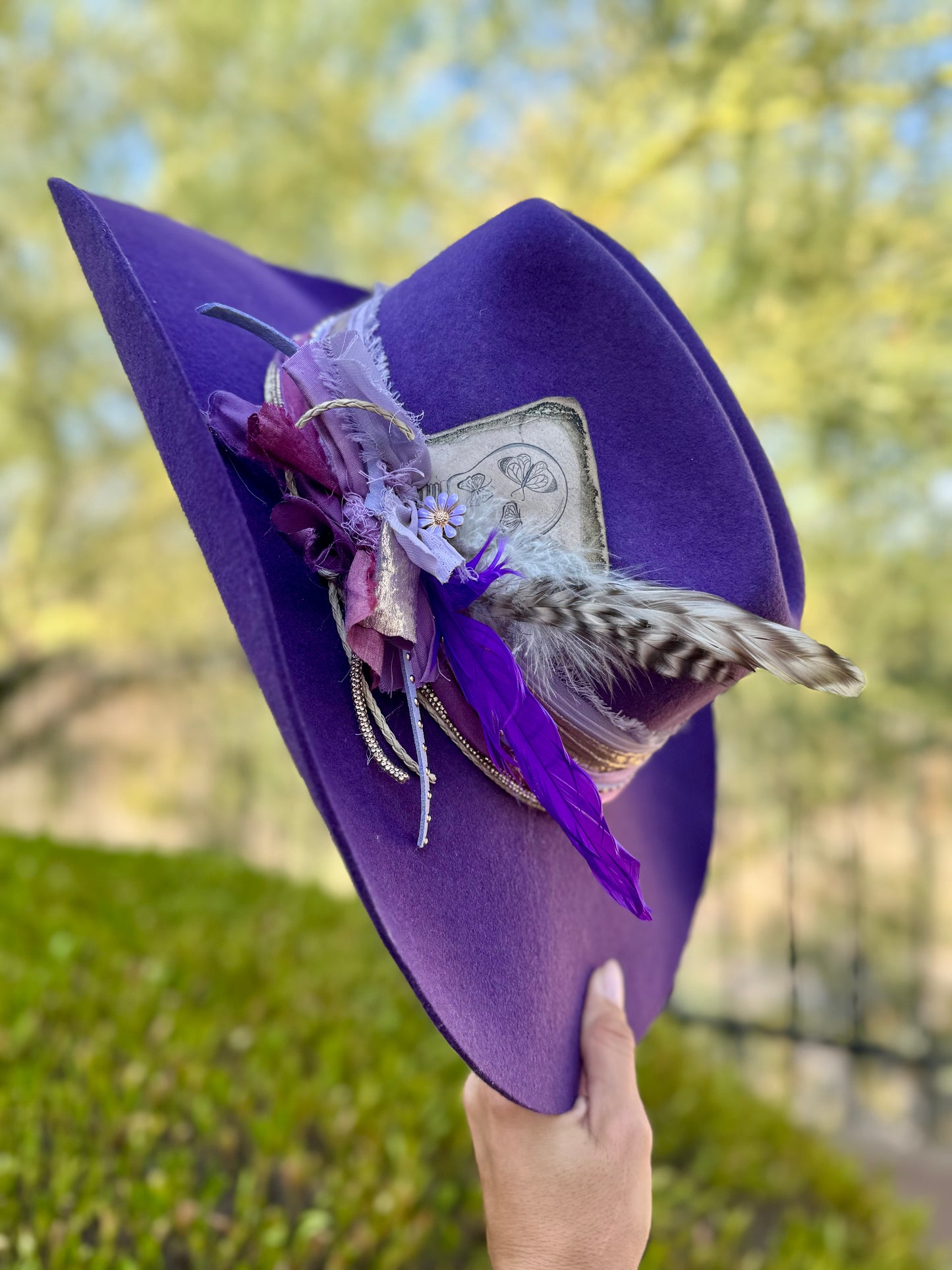 NU-find your wings purple -Traditional Cowboy fit American Hat Co. felt Medium adjustable
