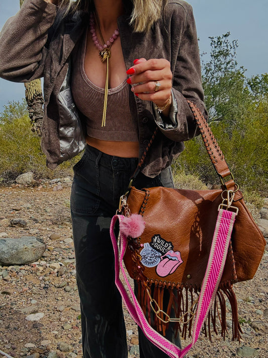 XO-DAY YOU DESERVE PINK BABE - crossbody strap included** The Jerome**