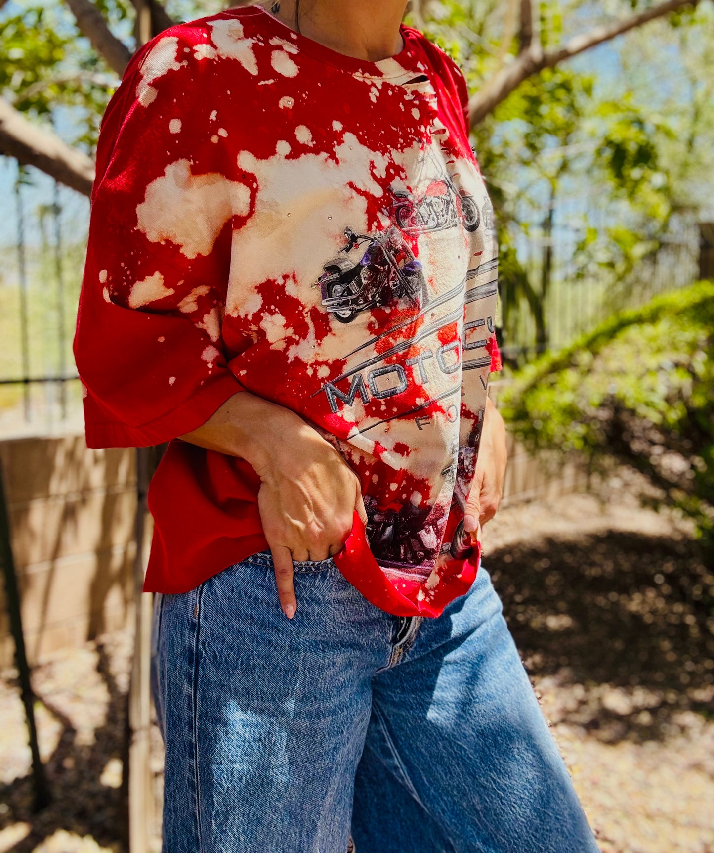 HD-motorcycles forever – not slim kind of shady rhinestone  - MENS 2XL