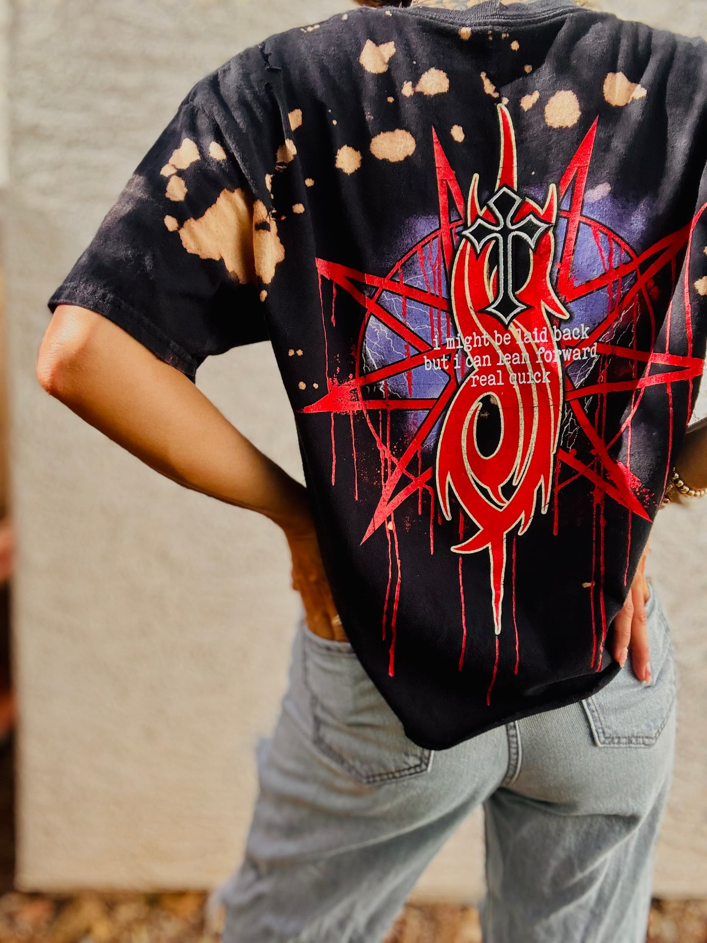 TEE-metal babes only  - DAD TEE MENS LARGE fits like M/L