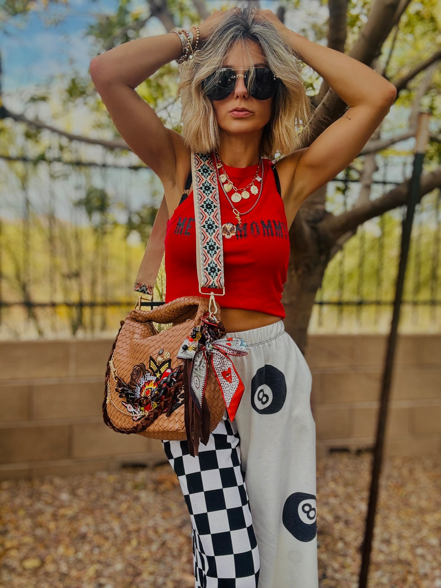 CO-  Wild lil thing red bombshell + CHANDLER BAG* comes with 2 straps worn 3 ways