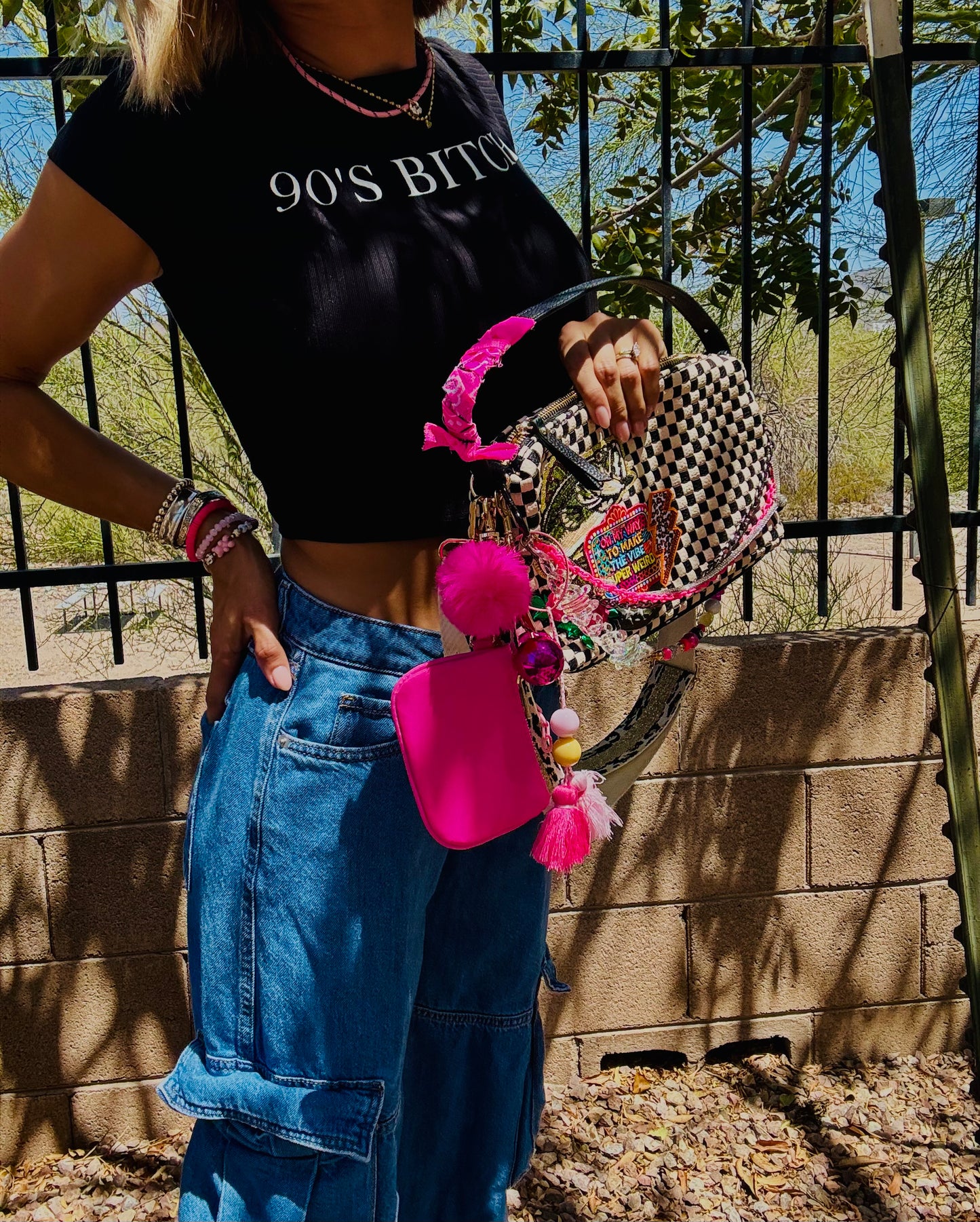 CC- embrace your weird neon bass babe +** GILBERT **3 STRAPS INCLUDED