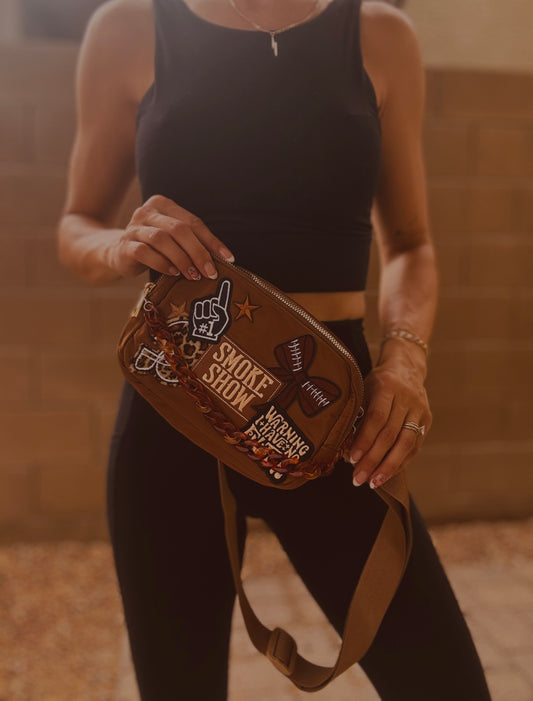 BB-SMOKESHOW football have no filter - Brown BELT BAG