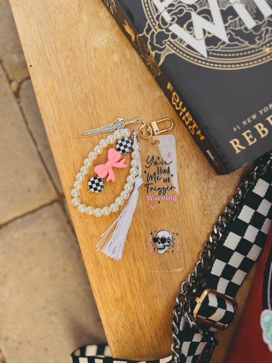 BBC-bow checkered hand beaded+ you had me at trigger warning. 