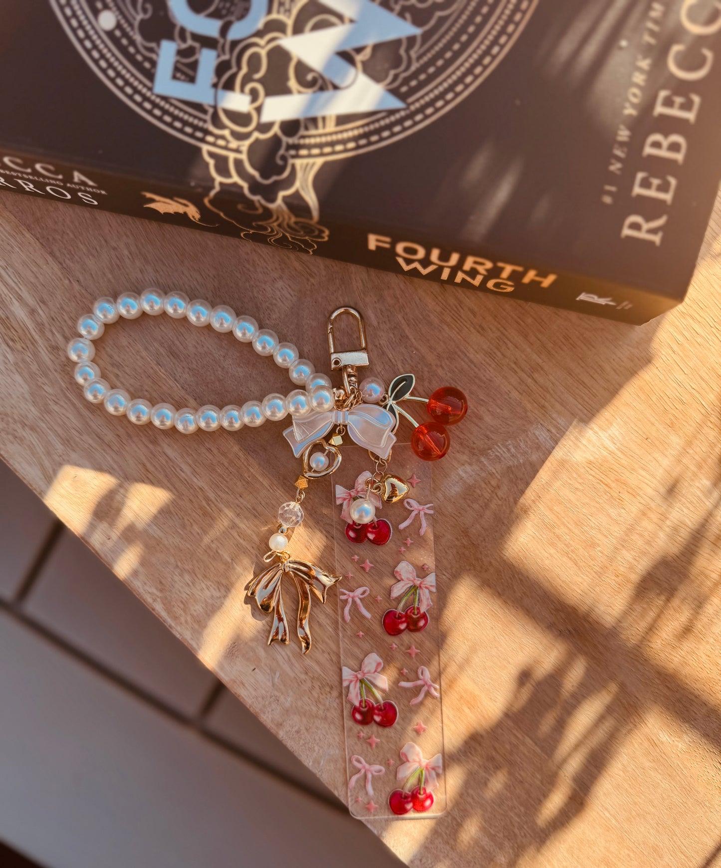 BBC-hand beaded+ cherries, and pink bows
