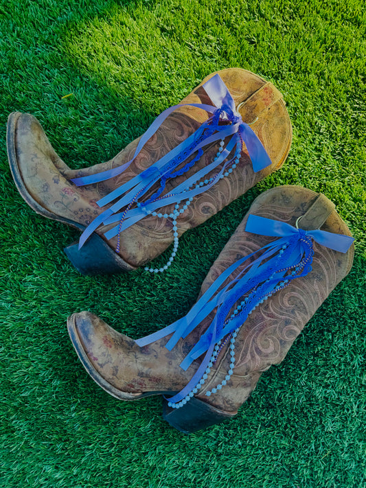 BB- BLUE 2 BOOT BOWS