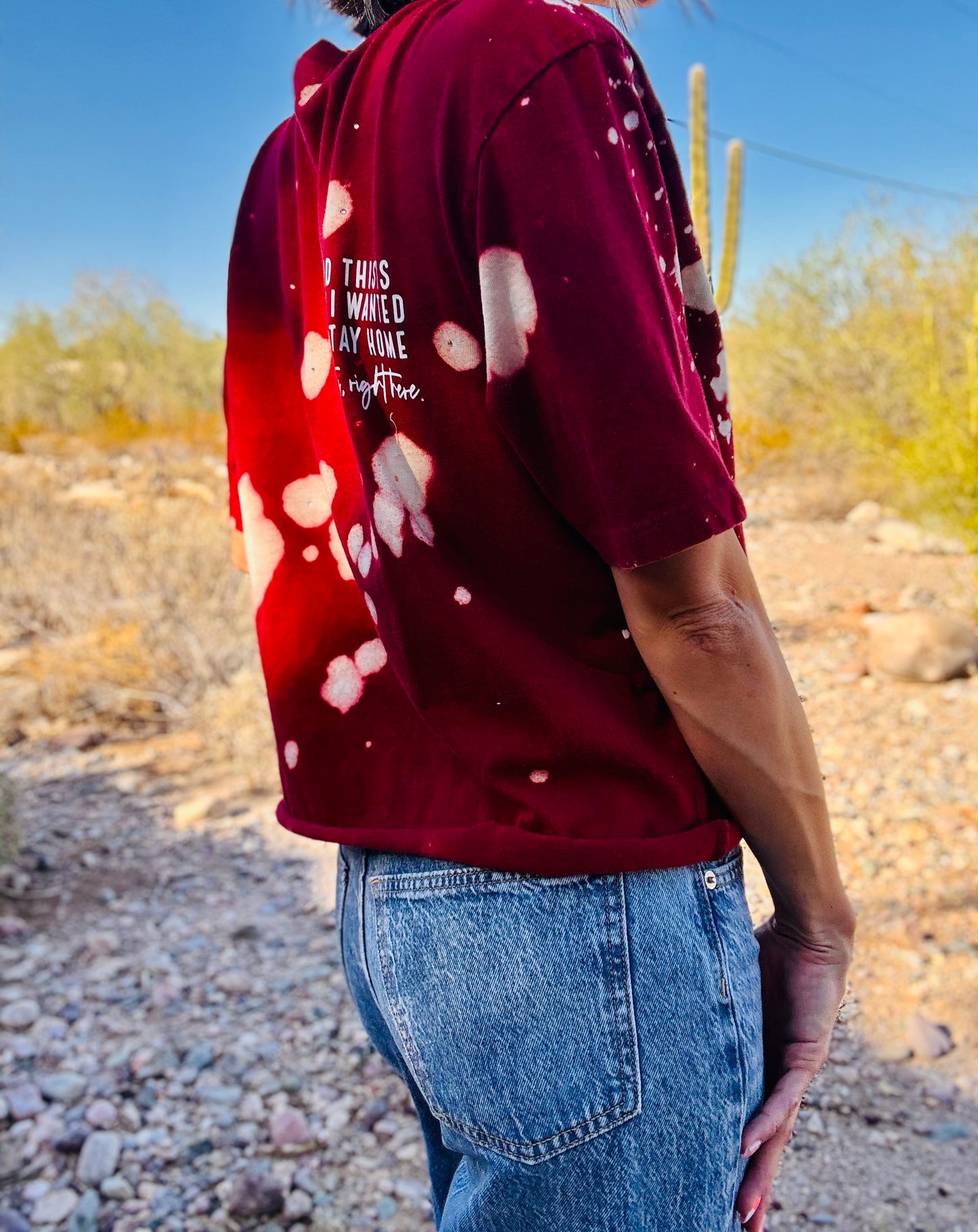 HD-race flags skate dad - maroon DISTRESSED POCKET SHIRT - MENS MEDIUM CUT