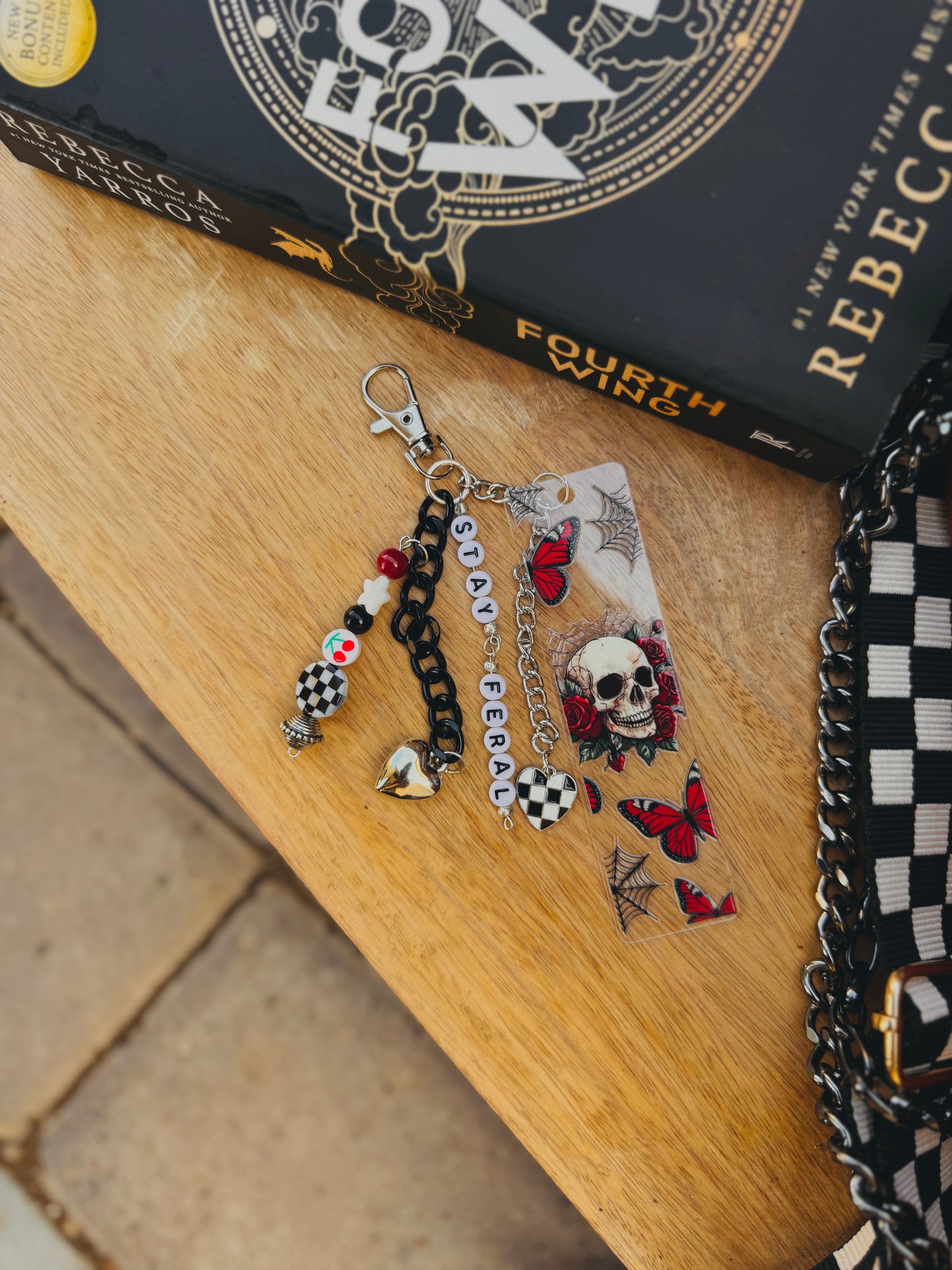 BBC-stay feral hand beaded+ skull roses