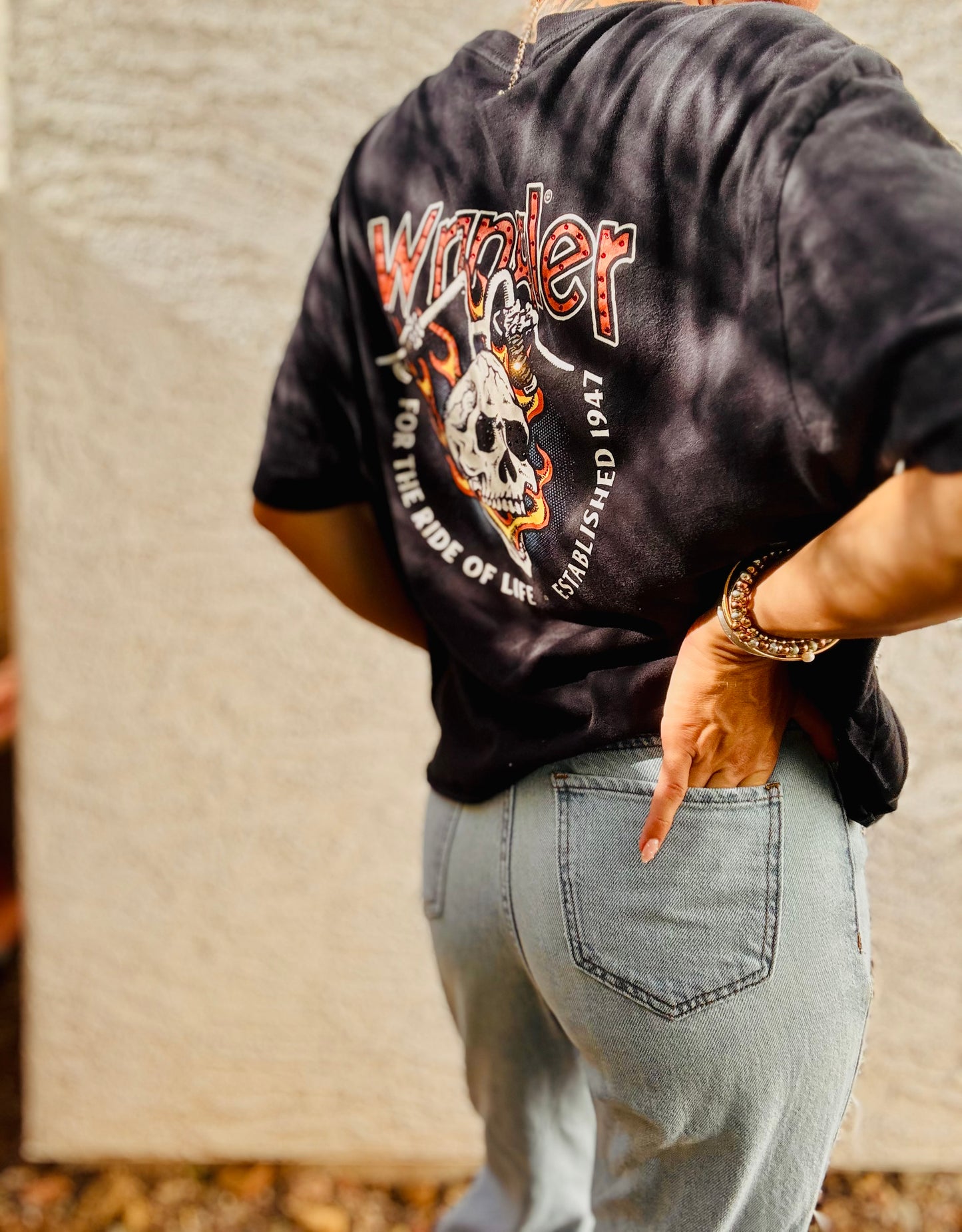 TEE-vintage rod bombshell - DAD TEE XL fits more LARGE