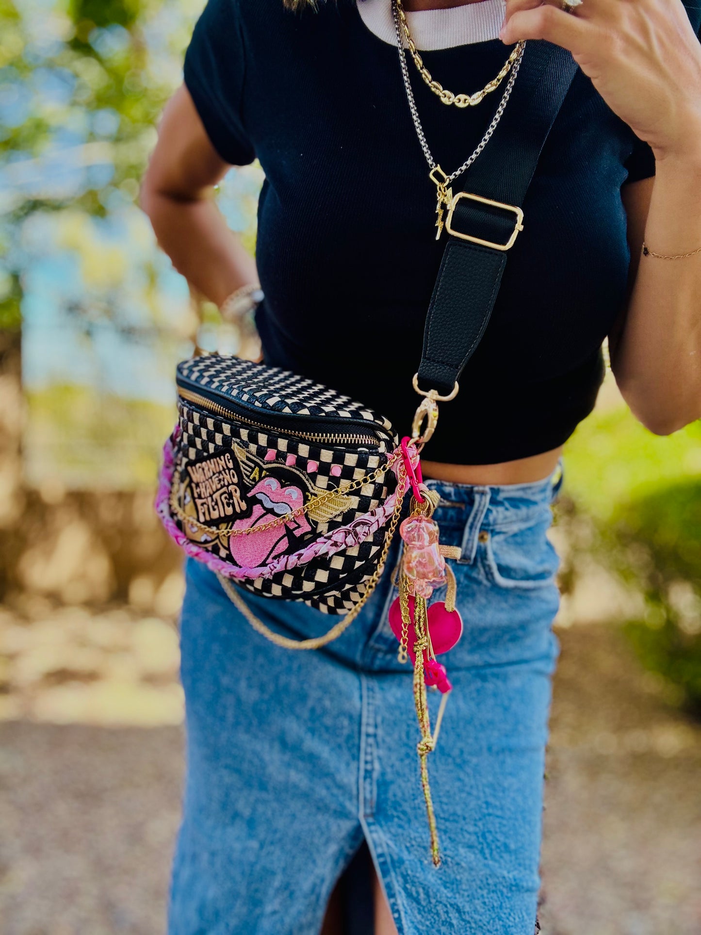 DM2-have no filter pink Dino charm+PHOENIX BAG