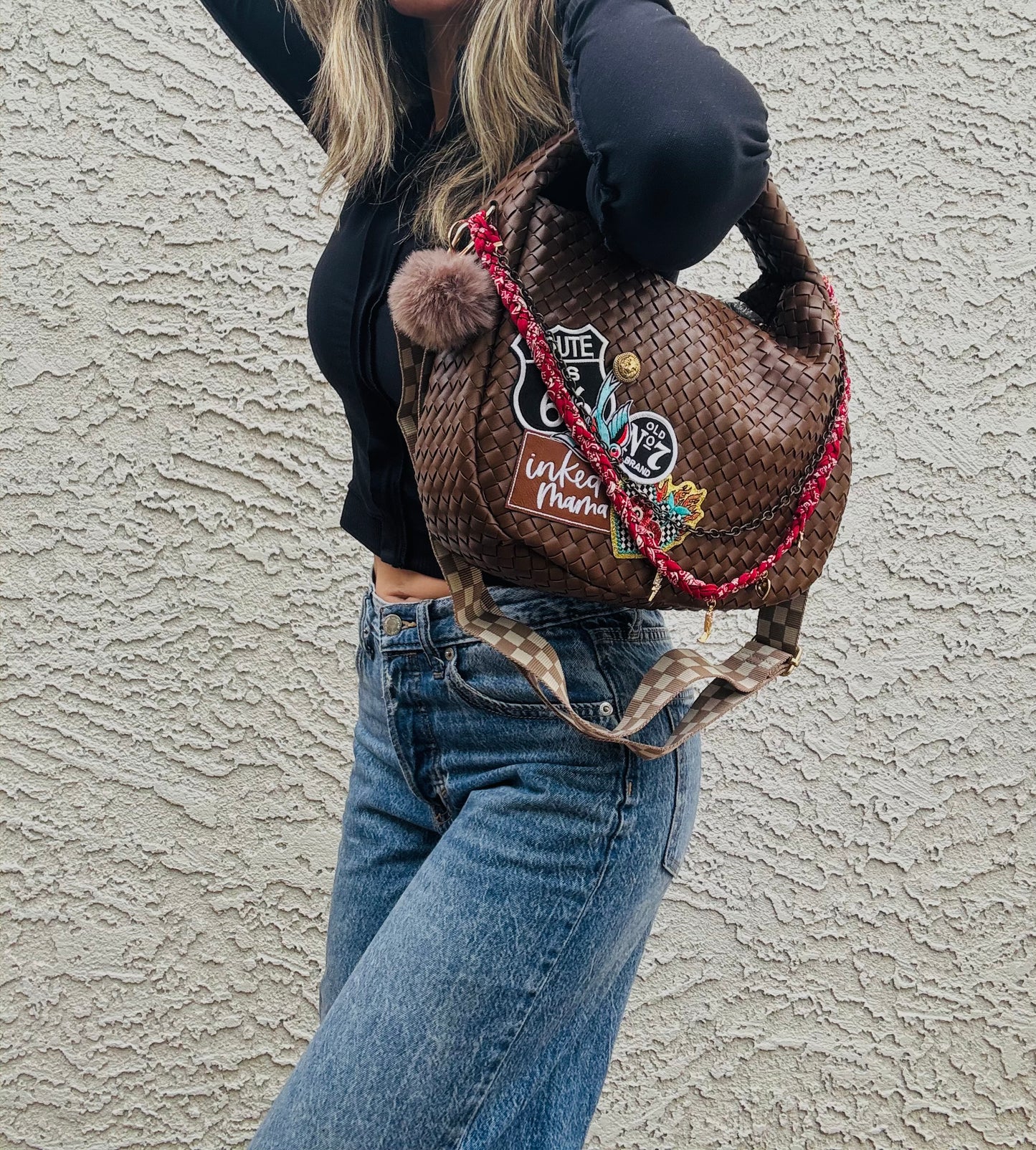 AM-retro inked mama *CHANDLER BAG** chocolate brown