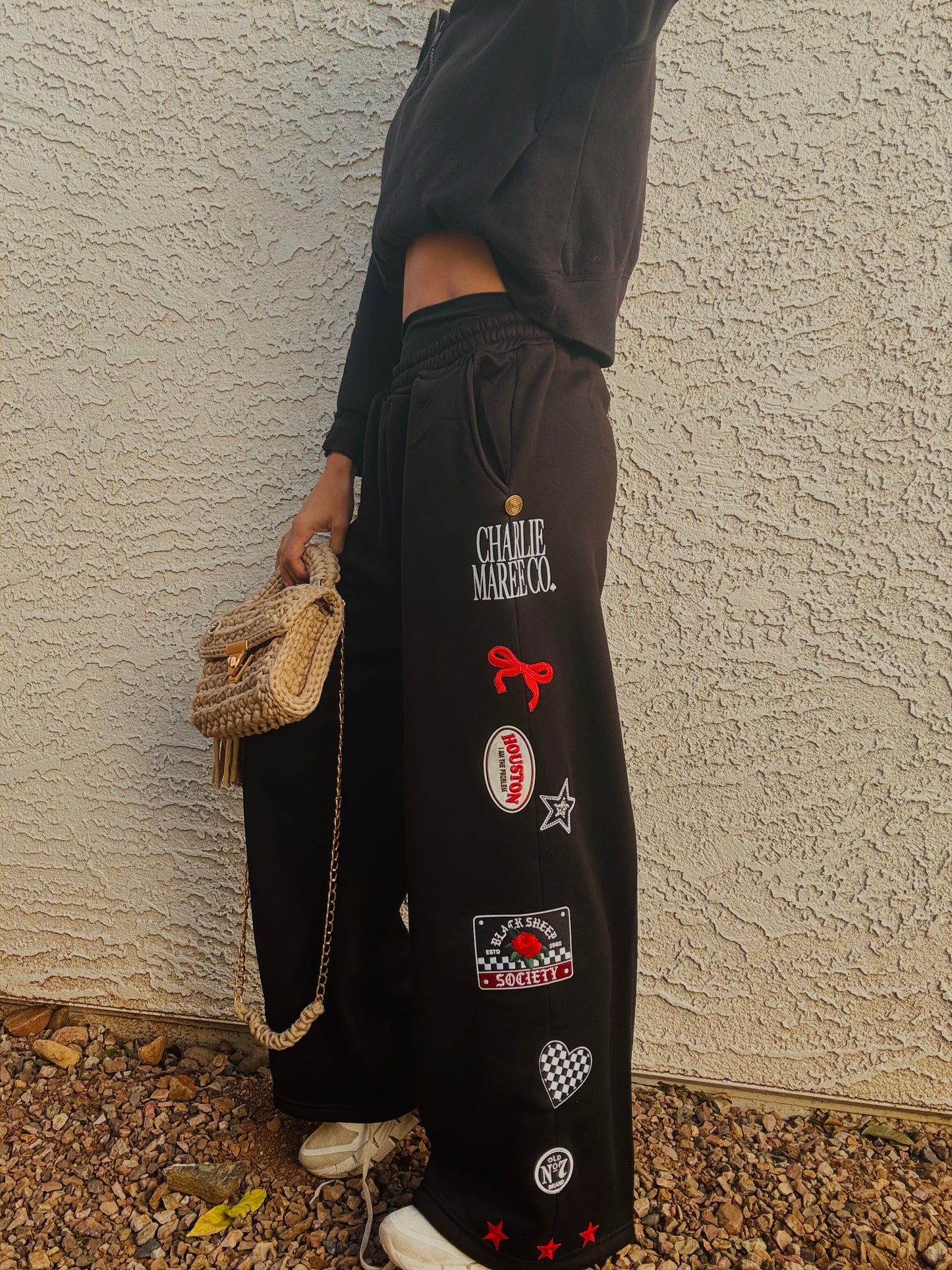 BBH-Button Betty Sweatpants- 2 BLACK