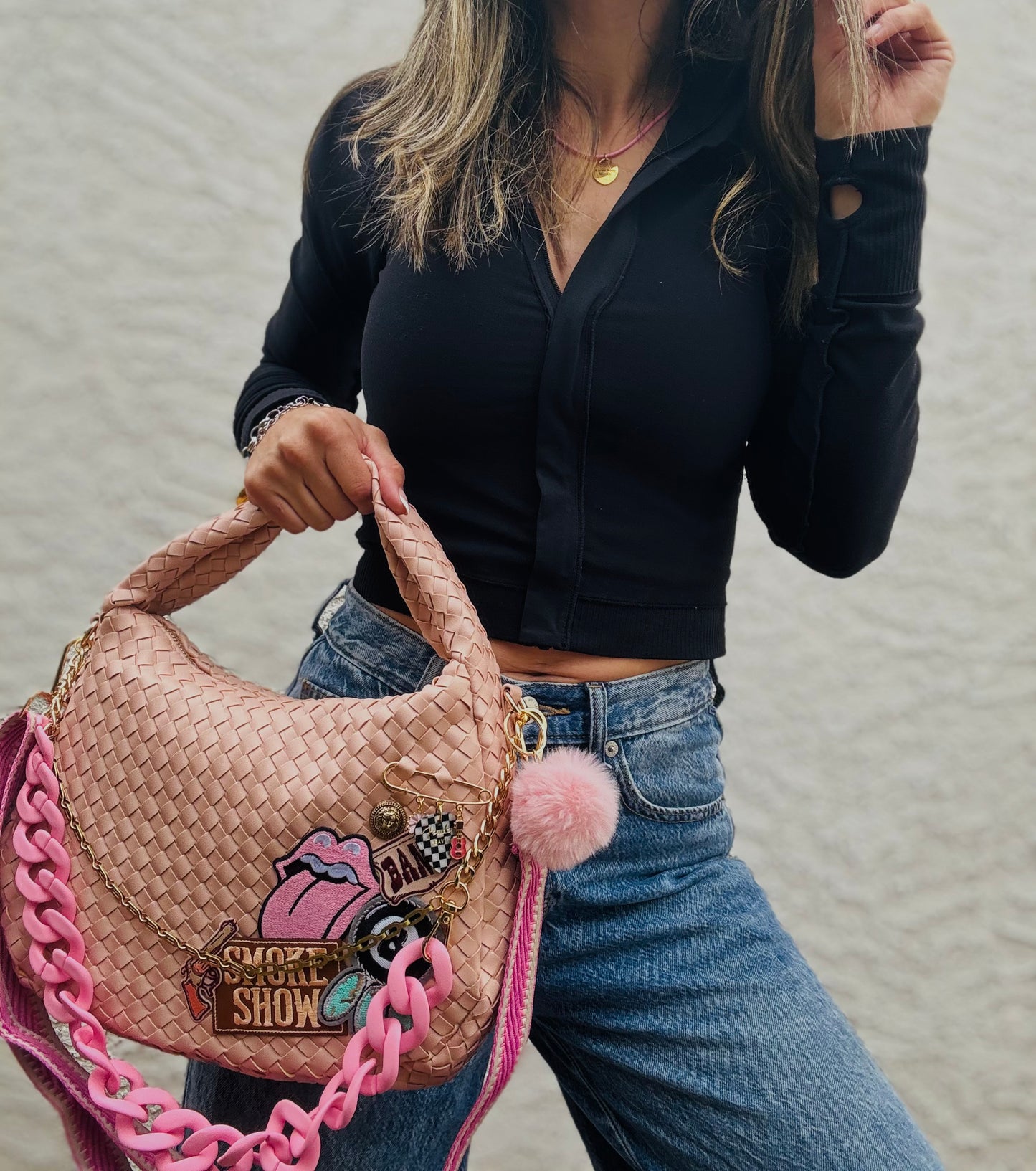 AM-SMOKESHOW bang bang *CHANDLER BAG**blossom pink