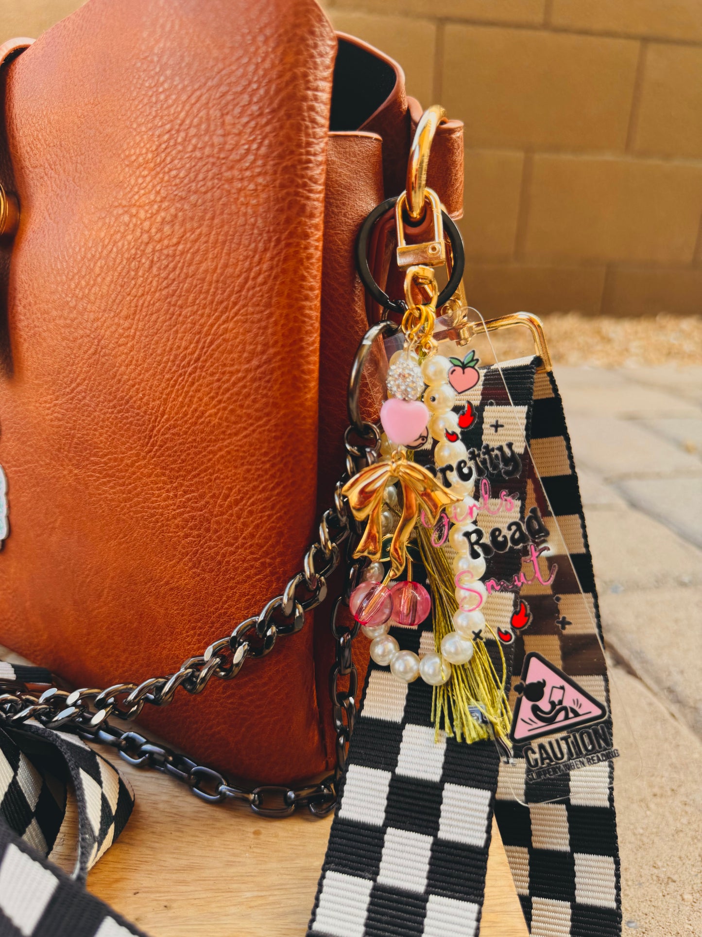 BBC-sparkle hand beaded+ pretty girls read smut caution ￼