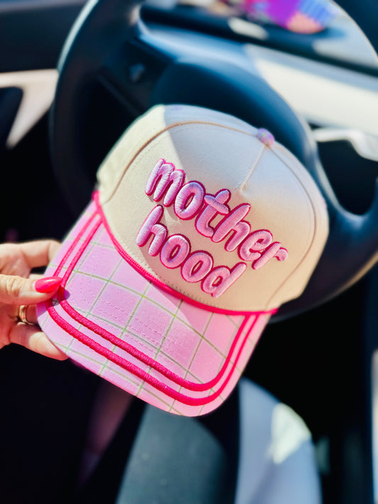 CT-MOTHER + hood * premium embroidery + two tone pink embroidery bill design +full canvas SNAPBACK TRUCKER