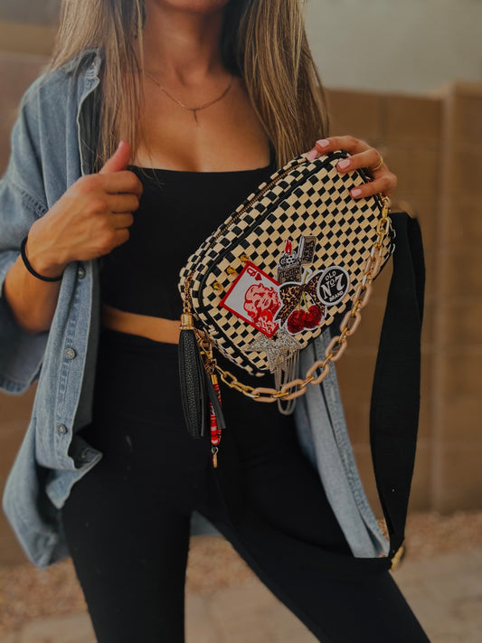 HA-glam dolly 7 - black checkered OG *Page Bag*