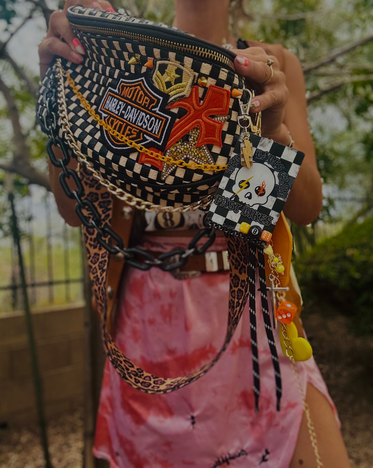 CO- CHEETAH NEON BIKE BABE+ PHOENIX BAG  - 2 STRAPS INCLUDED