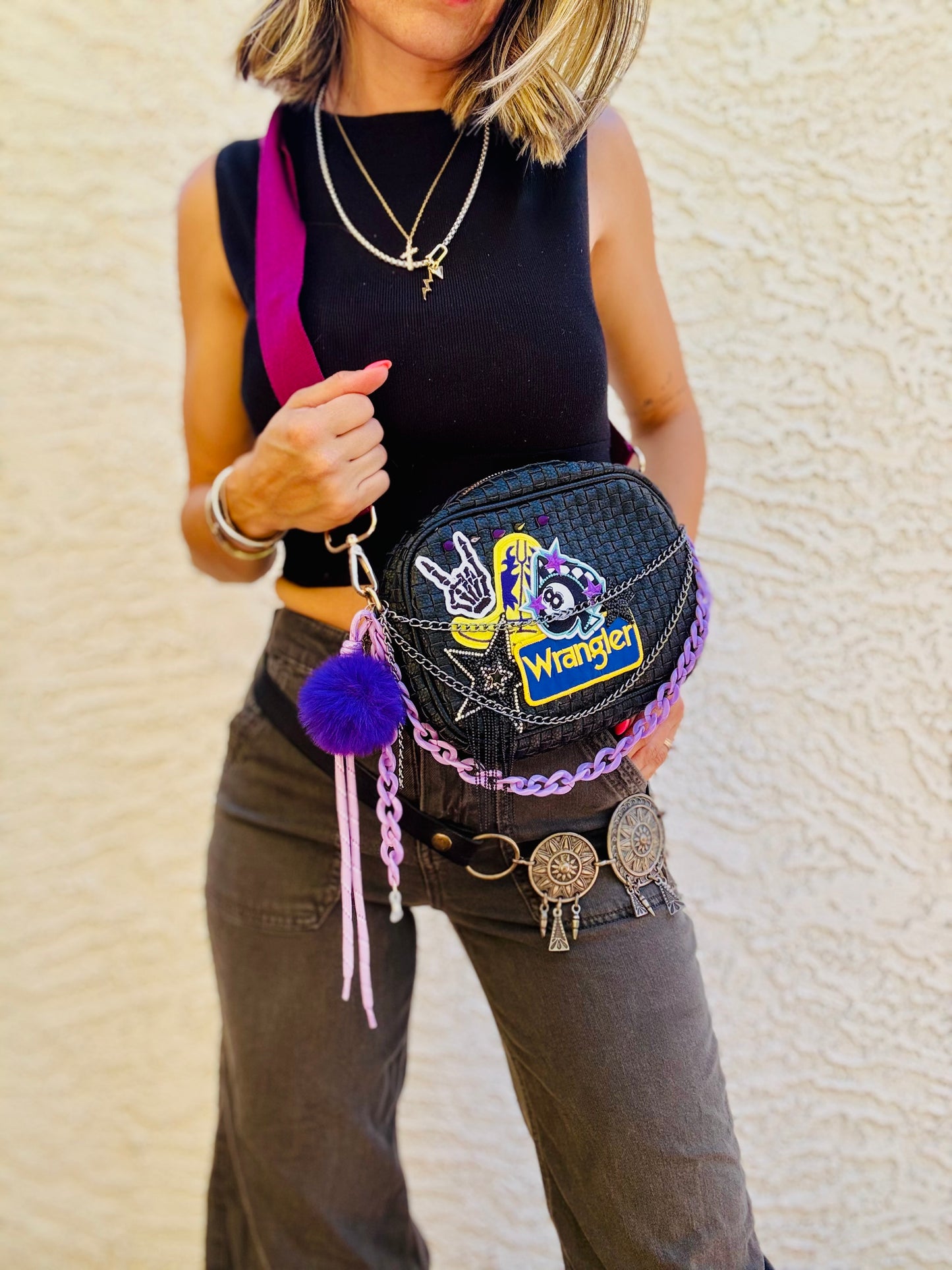 BBBC- LAVENDER NEON BADDIE-BLACK OG *Page Bag*