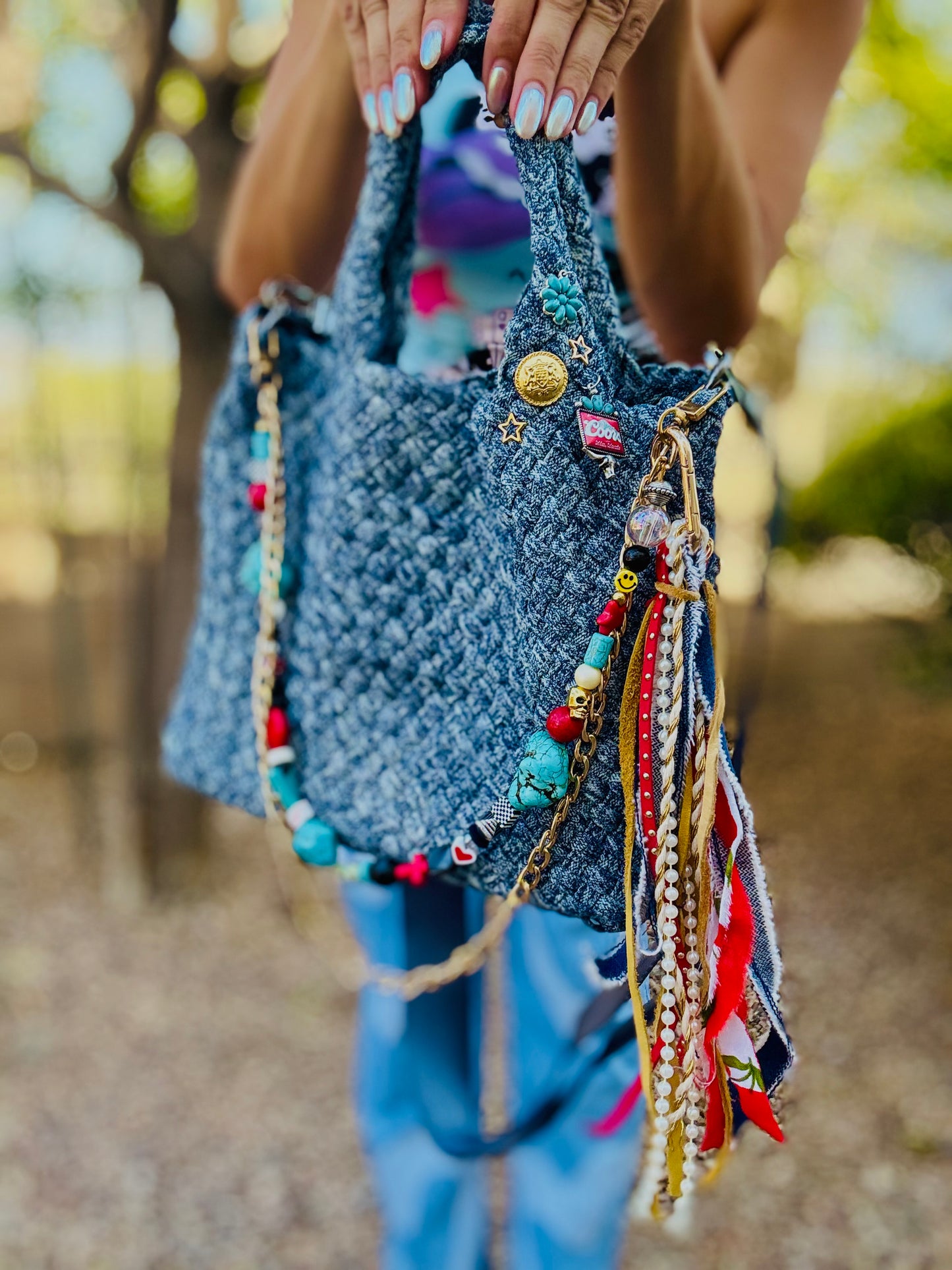 SAT- #2 - LIMITED EDITION DENIM CROSSBODY TOTE