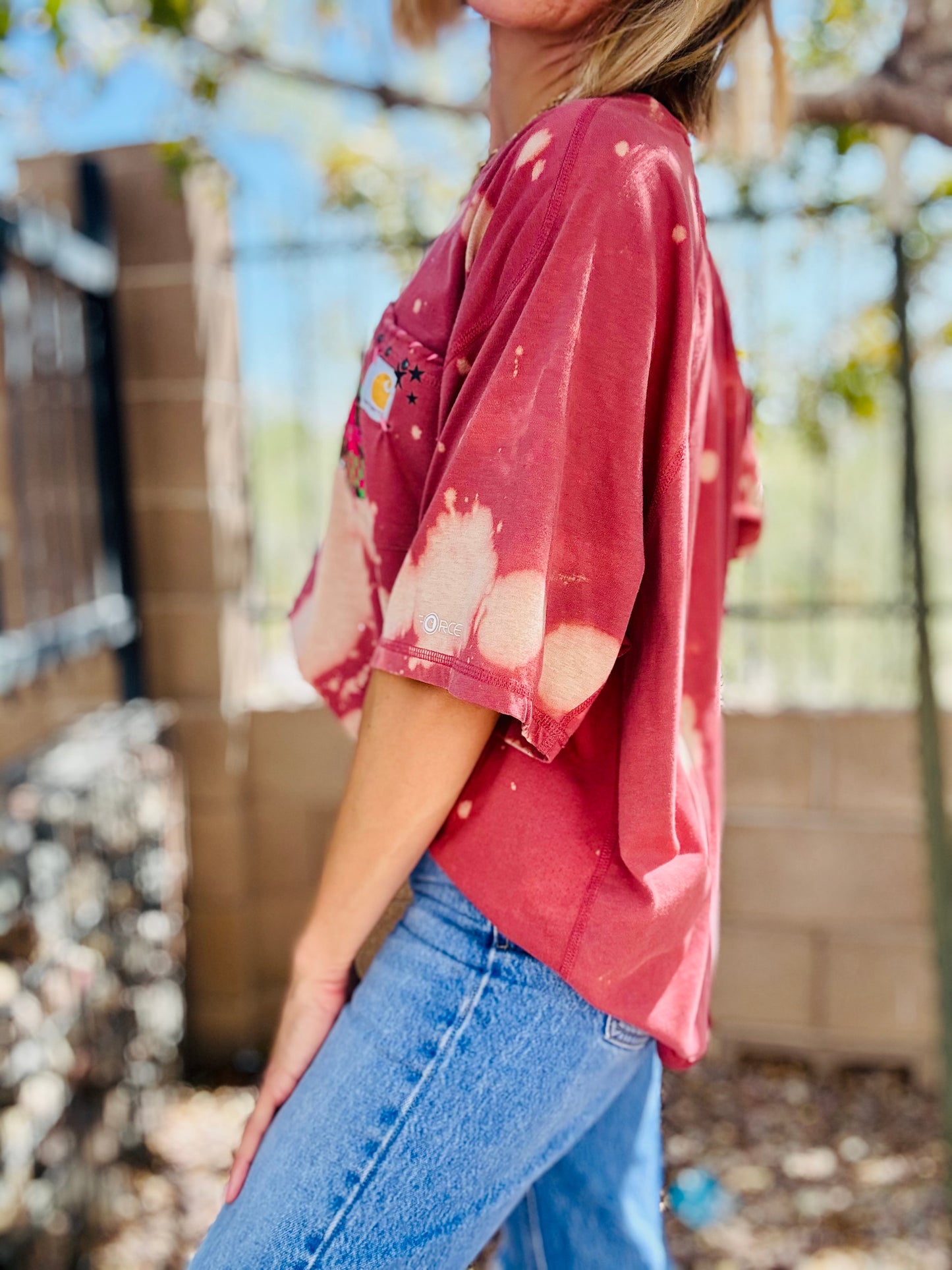 MD- stay weird ghostie mauve +HUSBAND POCKET SHIRT XL