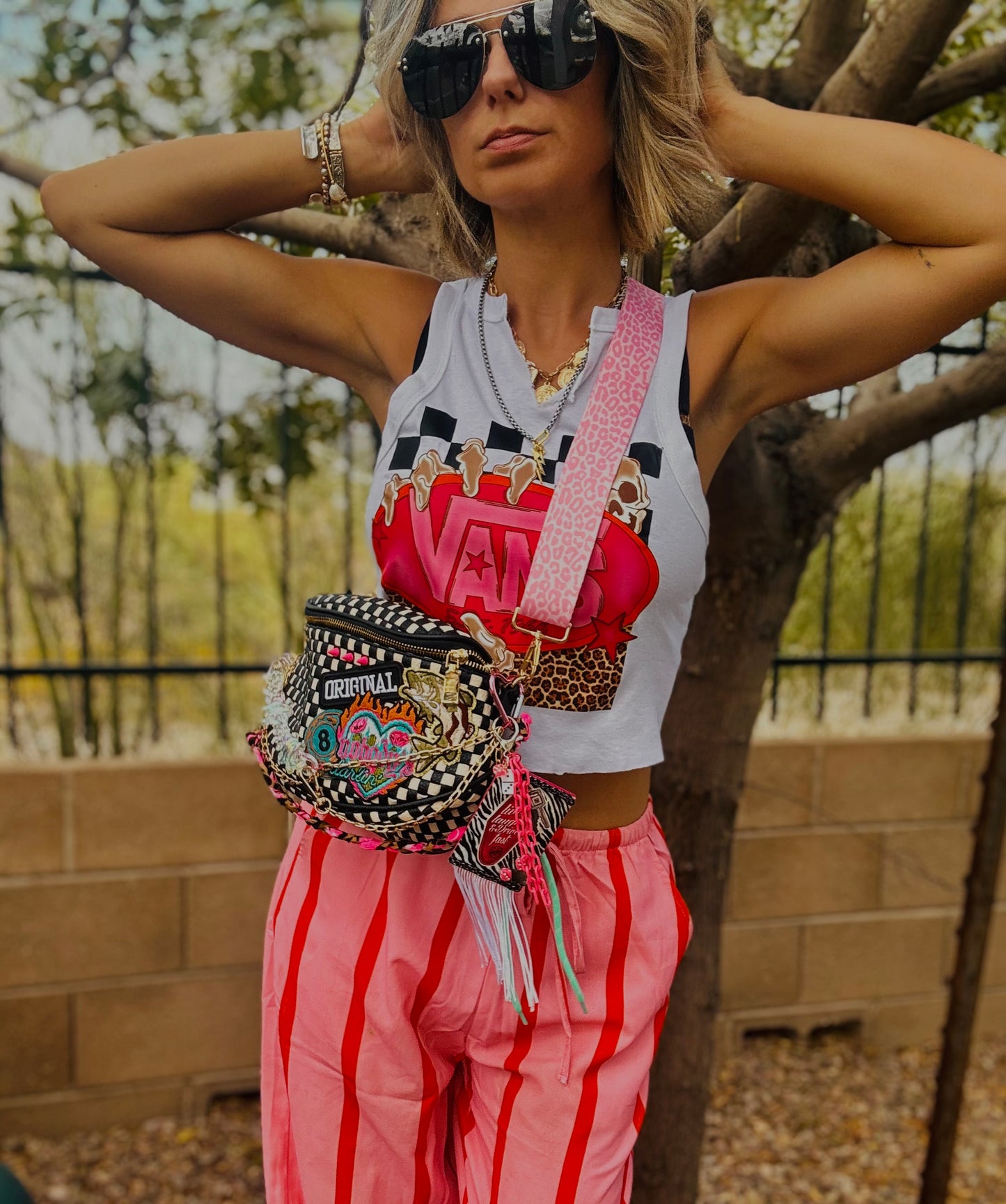 CO-original nobody’s darlin + PHOENIX BAG black checkered - 2 straps included