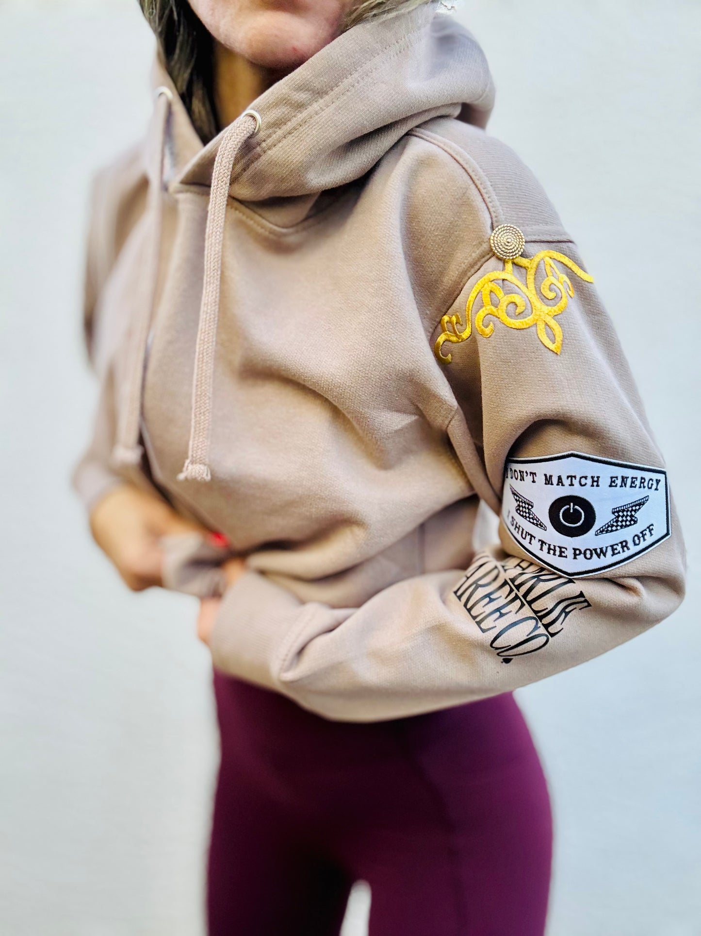 BBH-Betty Button Hoodie-Tan MATCH ENERGY
