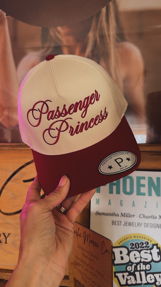 VT-Passenger Princess  + Maroon two tone canvas full panel +Premium vintage SnapBack