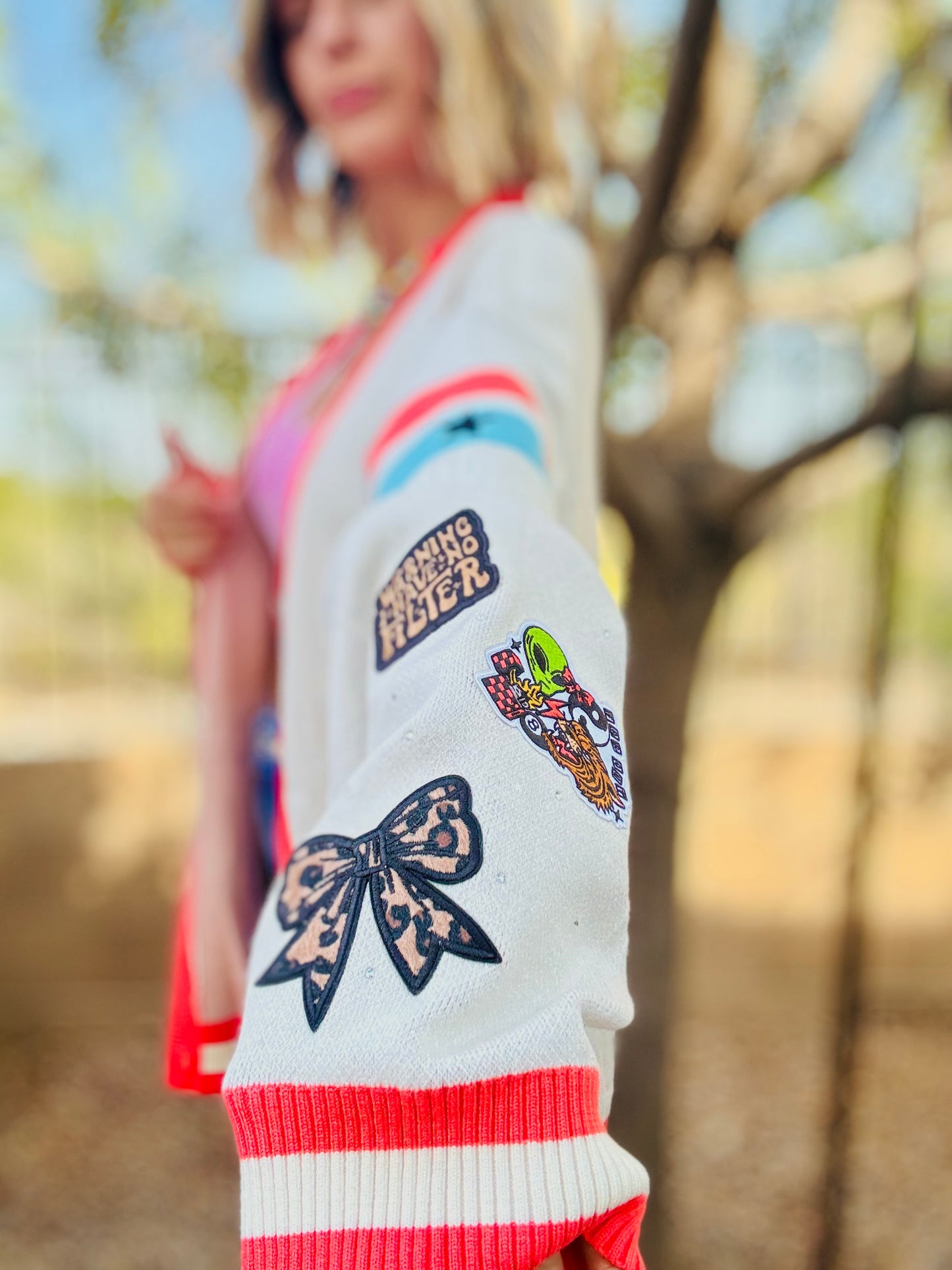 NC-CHERRY BOMBER CARDIGAN + warning I have no filter, alien and tiger+ XL