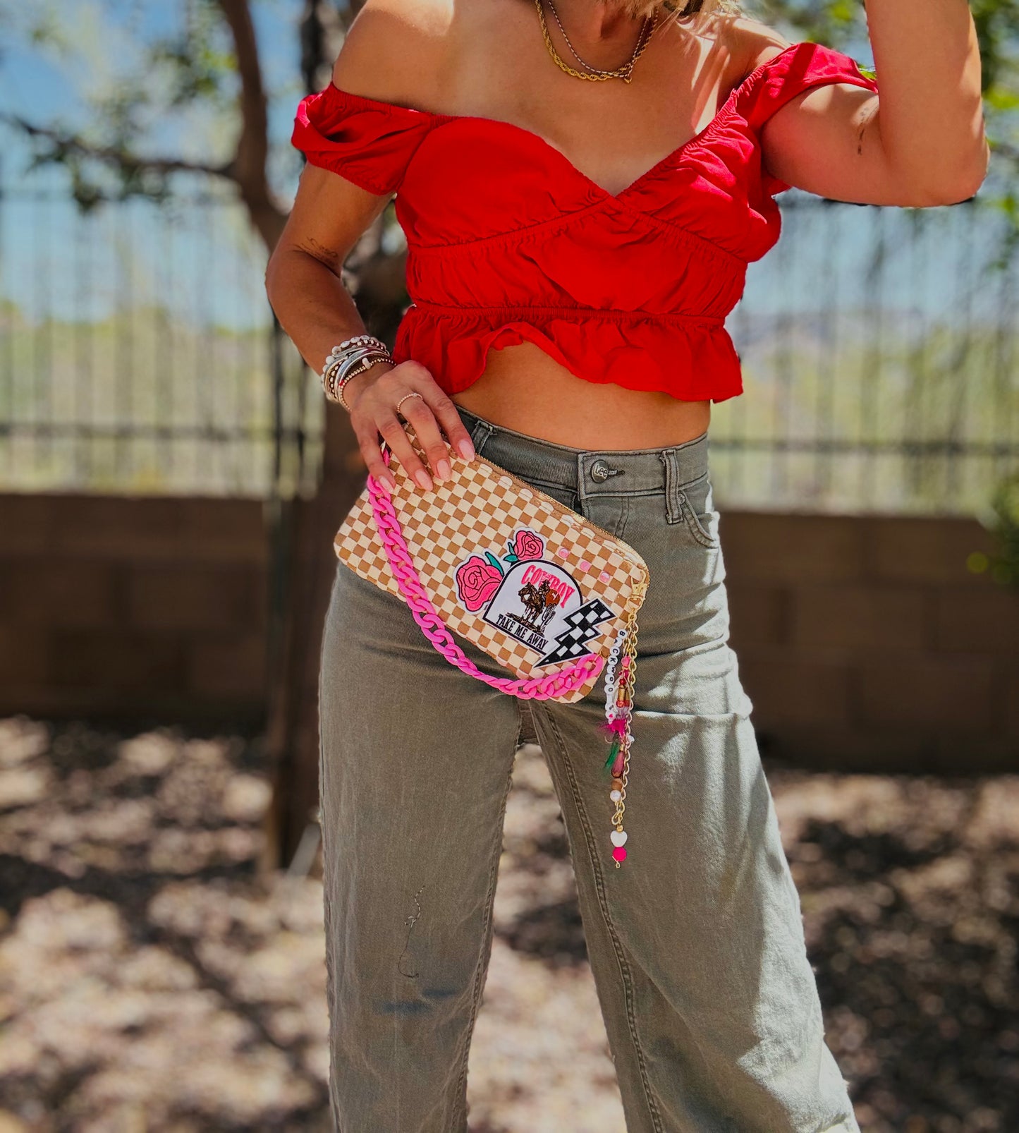 SCC-Cowboy take me away with handmade bag charm * Bisbee*