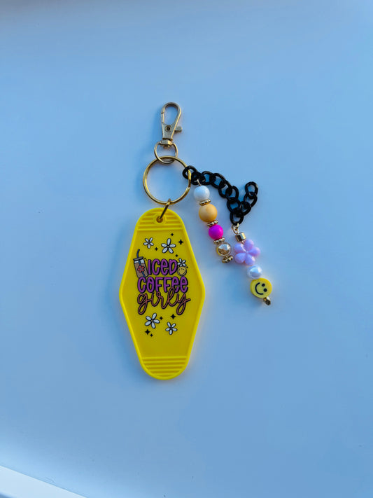 Hand beaded hotel keychain 7