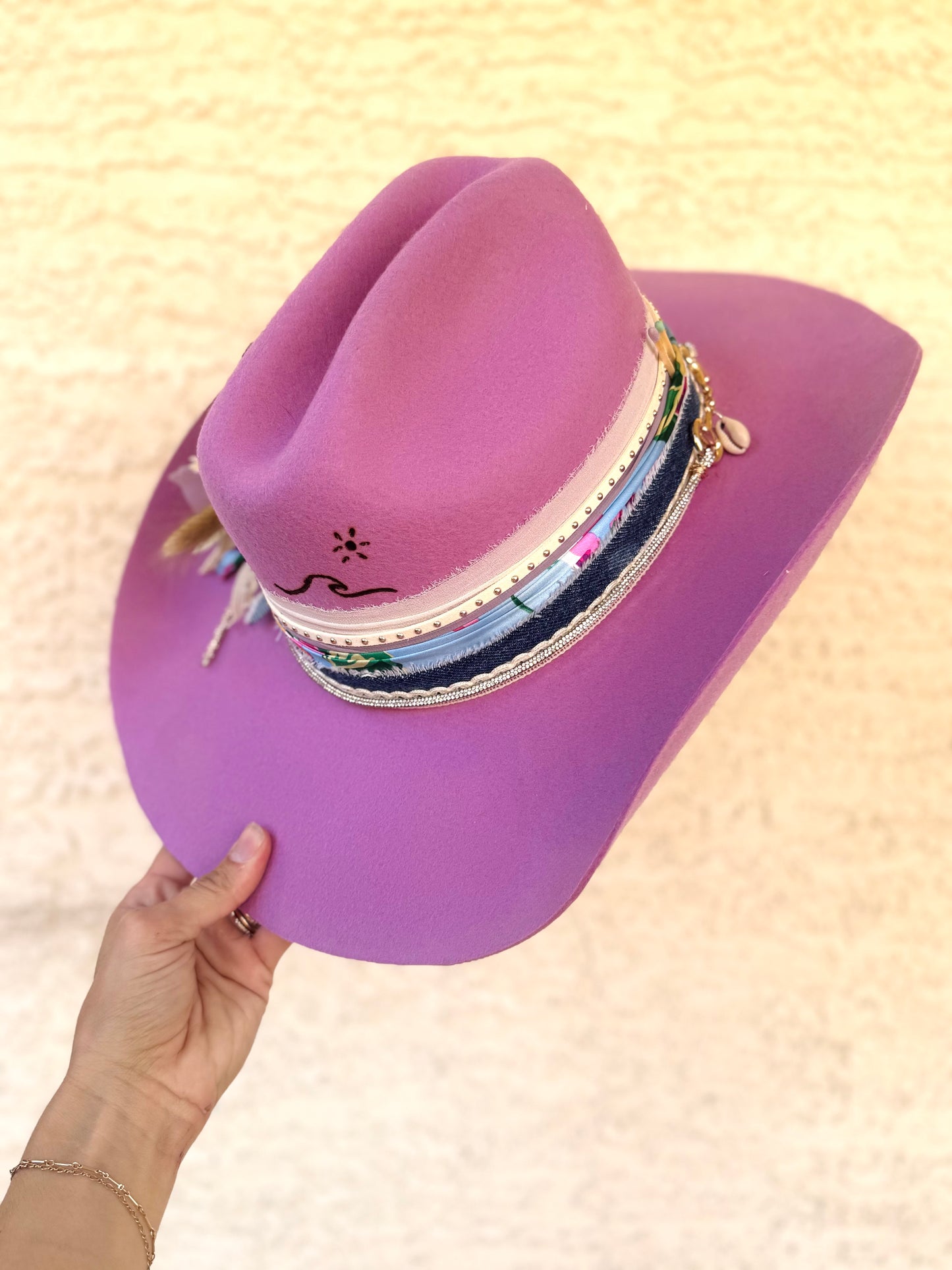 4-CM CO. -Coastal Cowgirl ride the wave felt brim