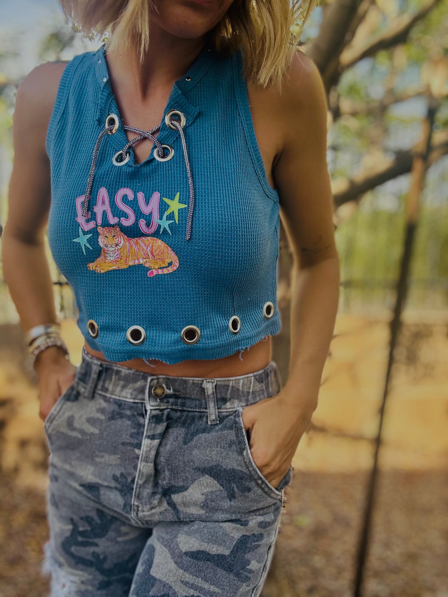 HMT-EASY TIGER+ HEAVY METAL CROP TANK size MEDIUM