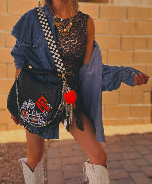 LF-bike, babe skull raise hell +black bag   *CHANDLER BAG**