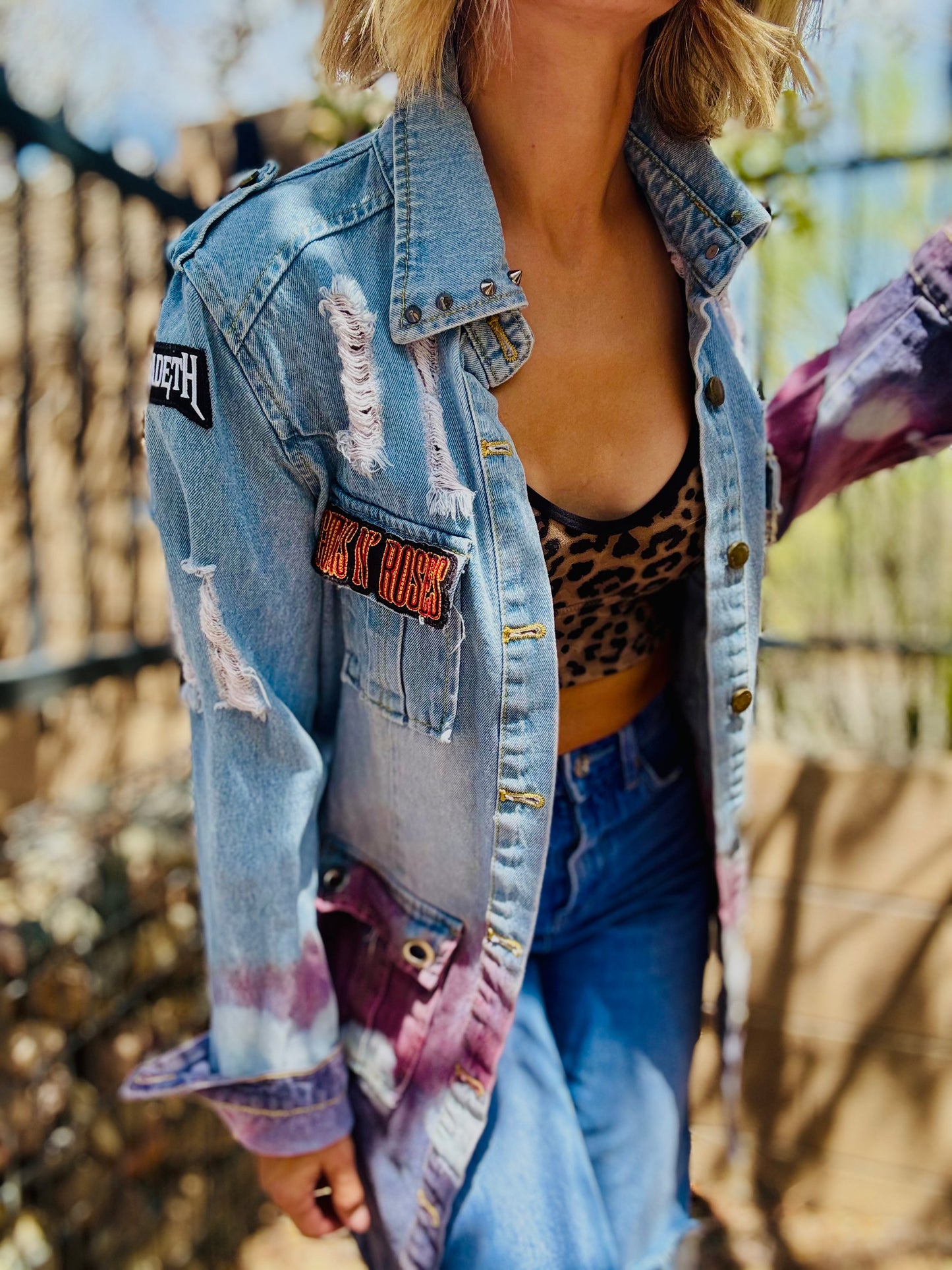 AUG-DYED DENIM BAND JACKET- SIZE MEDIUM oversized