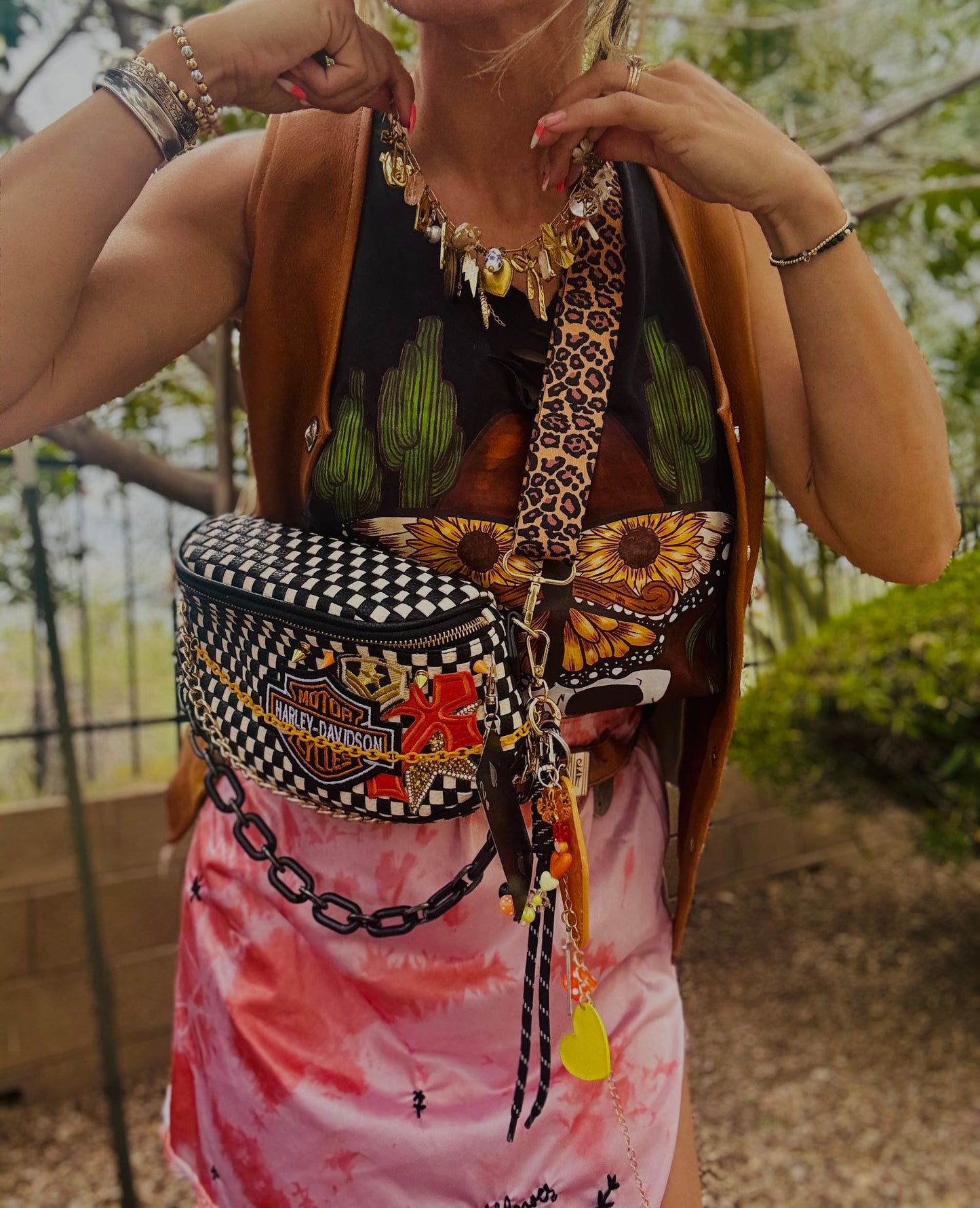CO- CHEETAH NEON BIKE BABE+ PHOENIX BAG  - 2 STRAPS INCLUDED