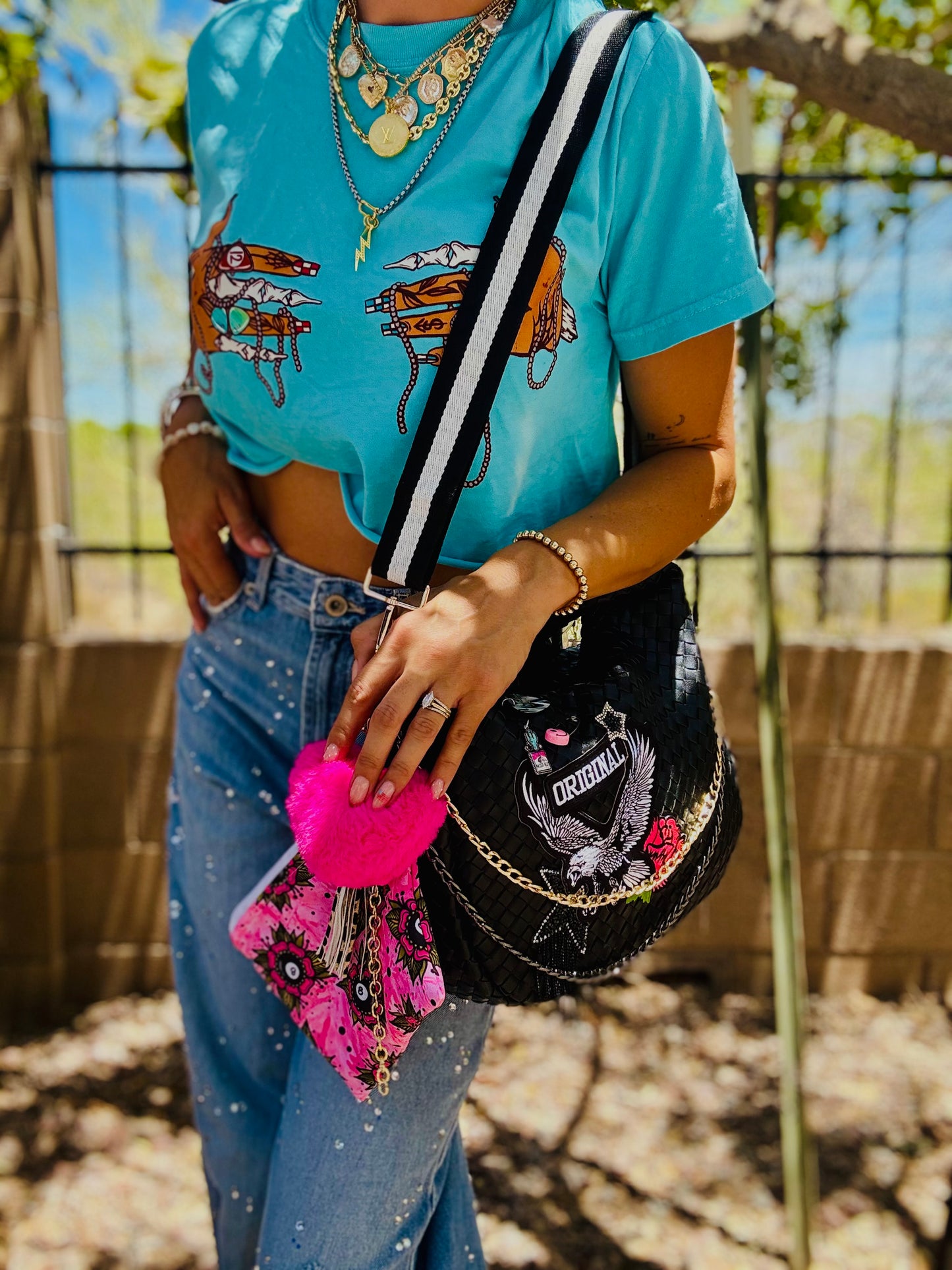 SAT-OG EAGLE + CHANDLER BAG* comes with 2 straps worn 3 ways