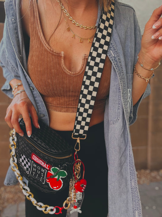 FC-original momhustle + upgraded checkered strap OG+PHOENIX BAG
