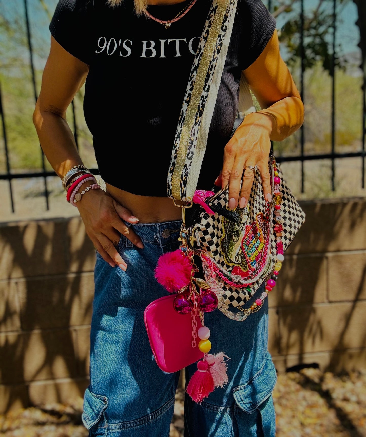 CC- embrace your weird neon bass babe +** GILBERT **3 STRAPS INCLUDED