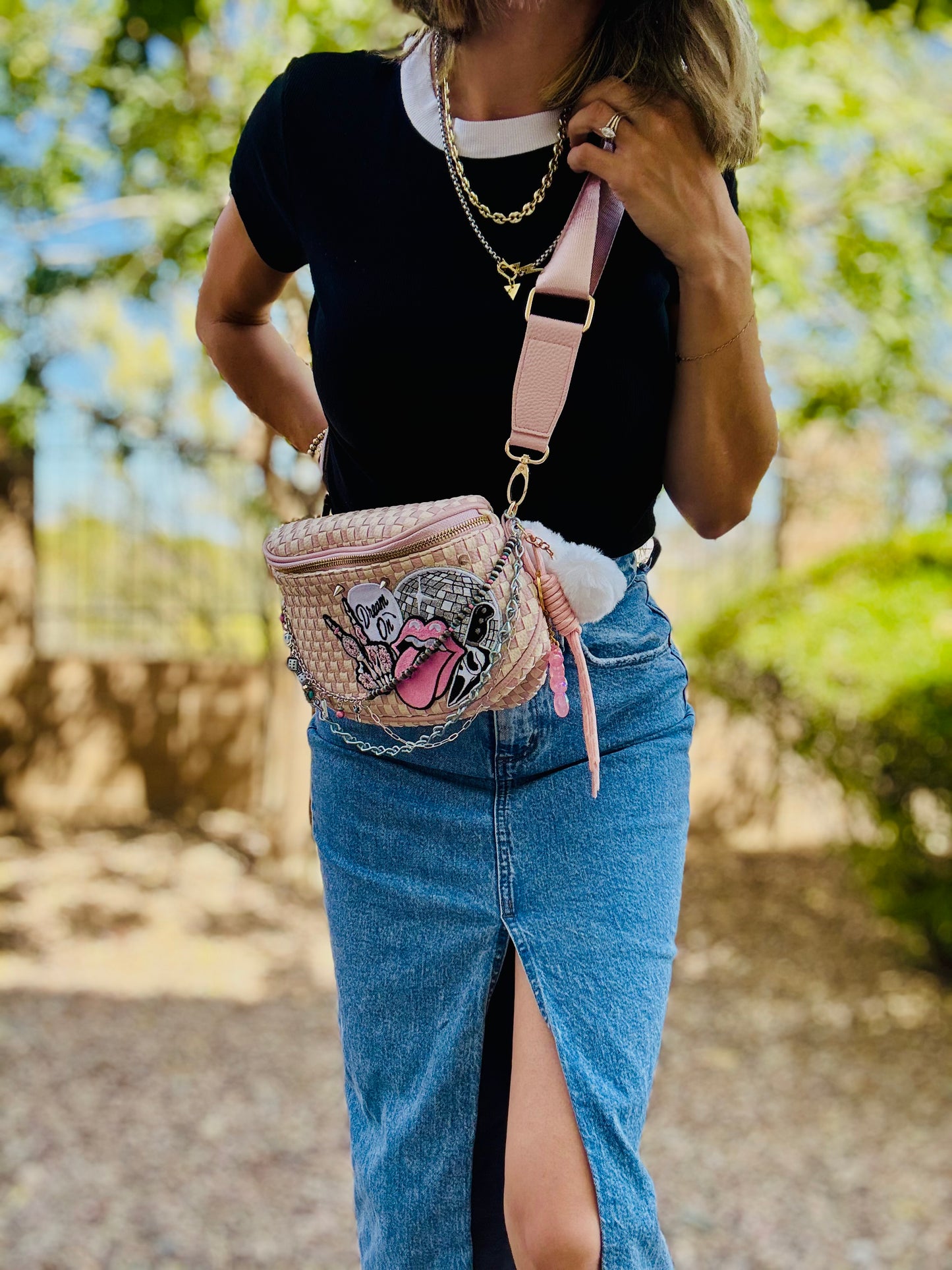 DM2-dream on +PHOENIX BAG limited edition pink and crème checkered