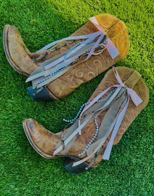 BB- light pink animal print 1 BOOT BOWS
