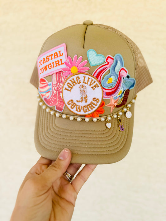 CM CO. Long live cowgirls coastal  Trucker