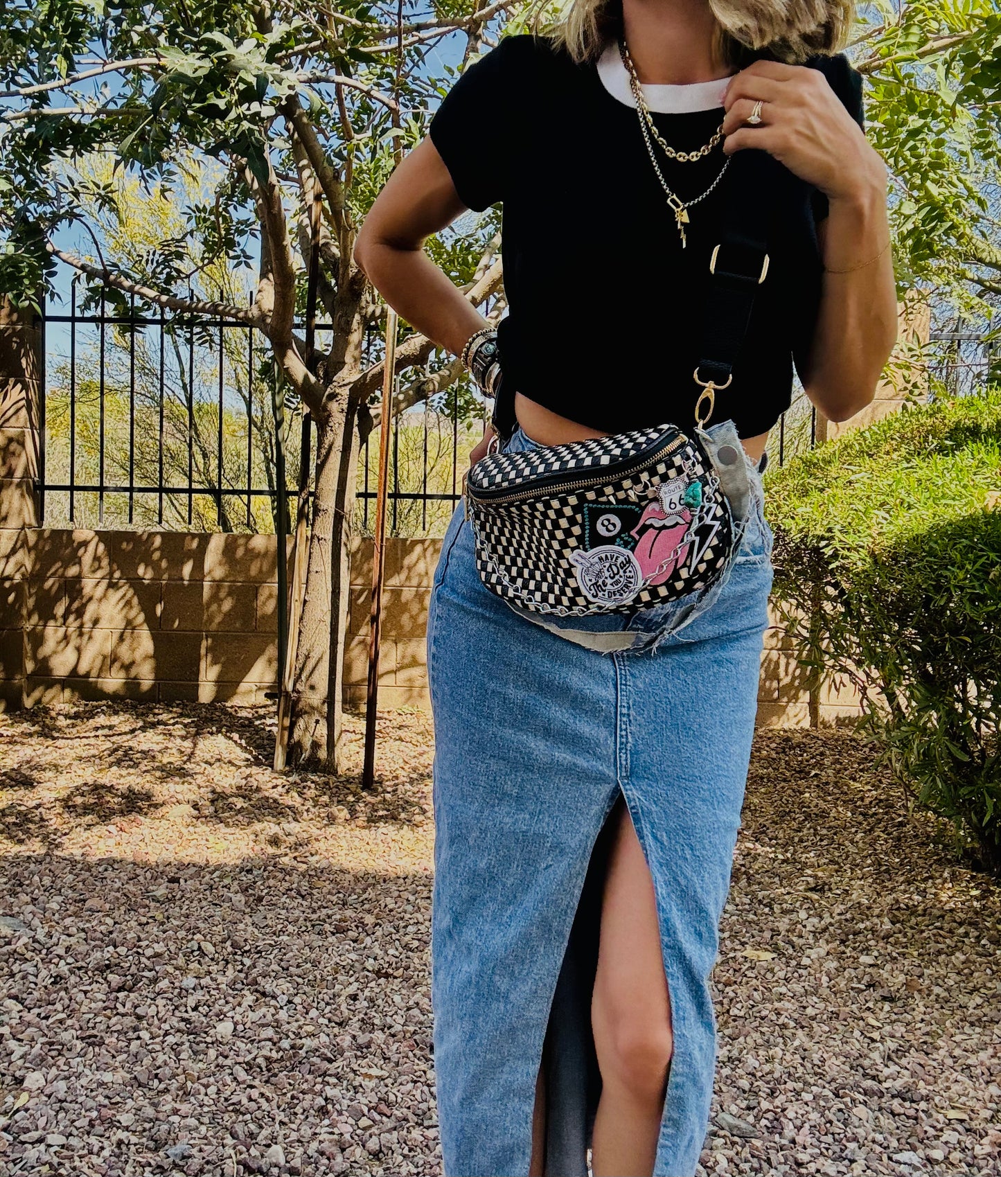 DM2-have the day you deserve Route 66 charm denim  +PHOENIX BAG