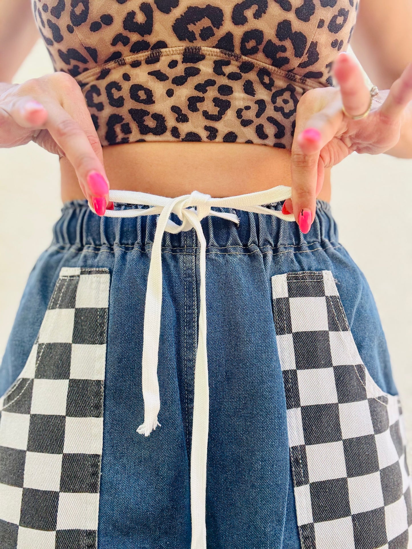 CB- CHECKERED CHARLIE +Wide Everyday leg denim